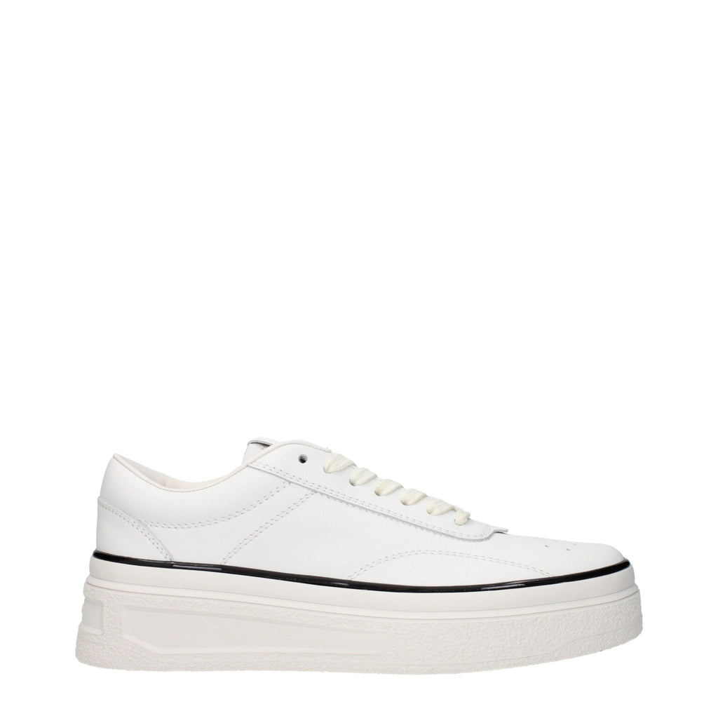 Jil Sander White Leather Platform Women's Sneakers