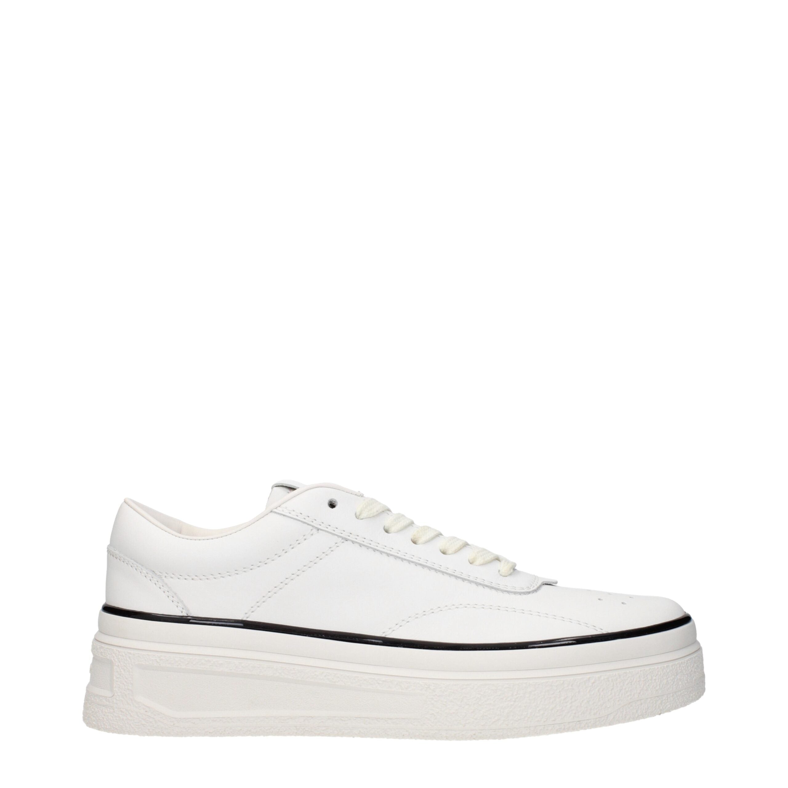 Jil Sander White Leather Platform Women's Sneakers