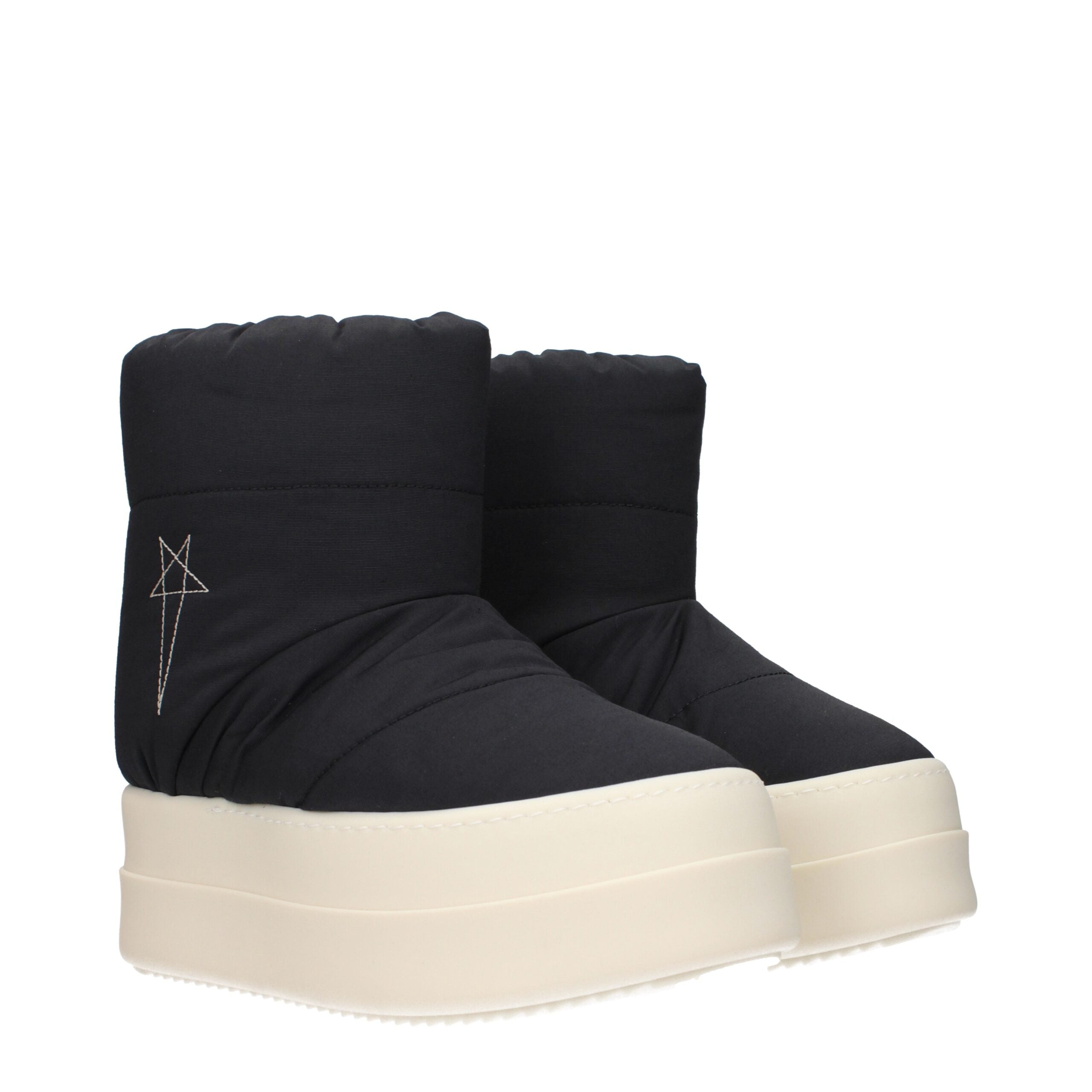 Rick Owens Black Fabric Ankle Women's Boots