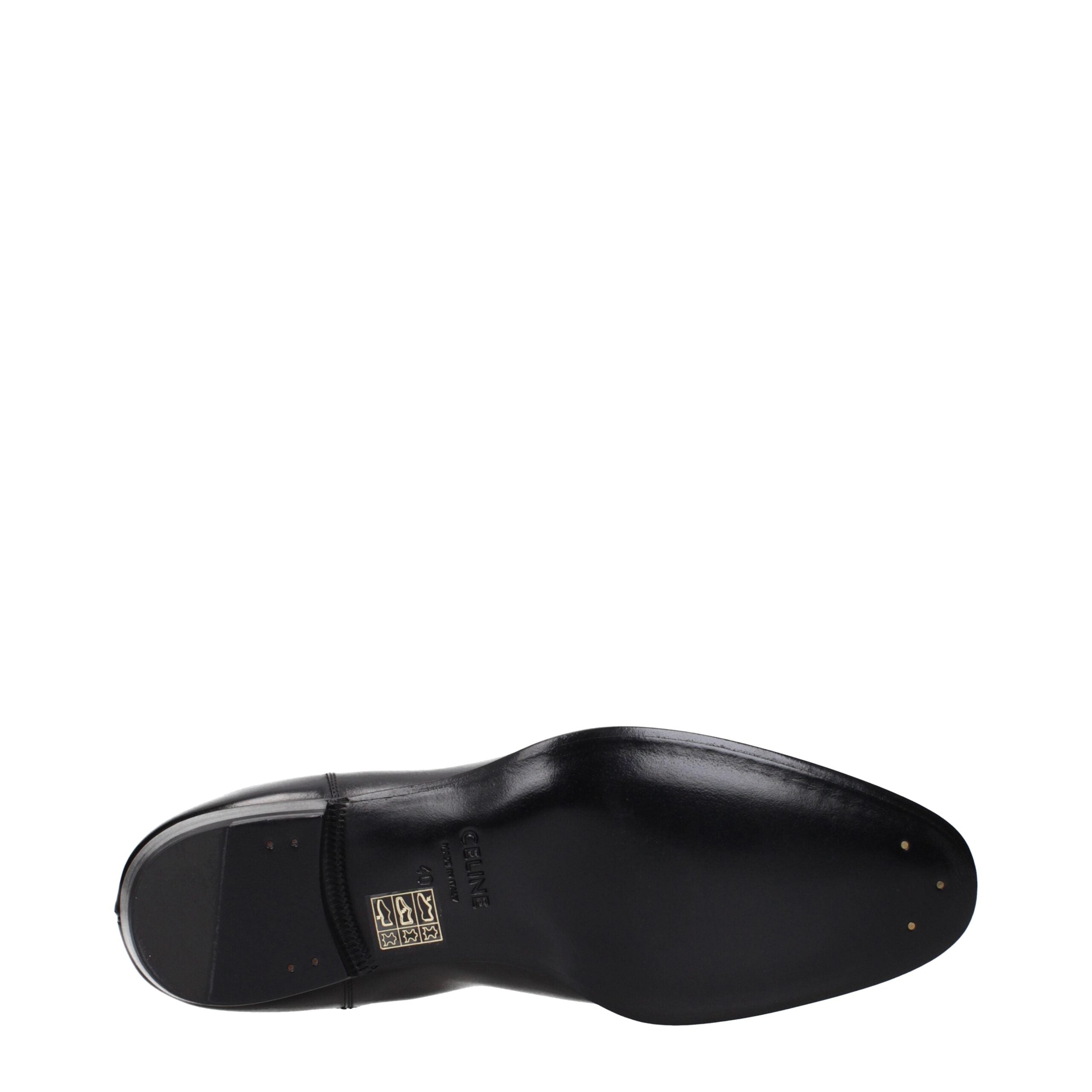 Celine Black Leather Ankle Men's Boots