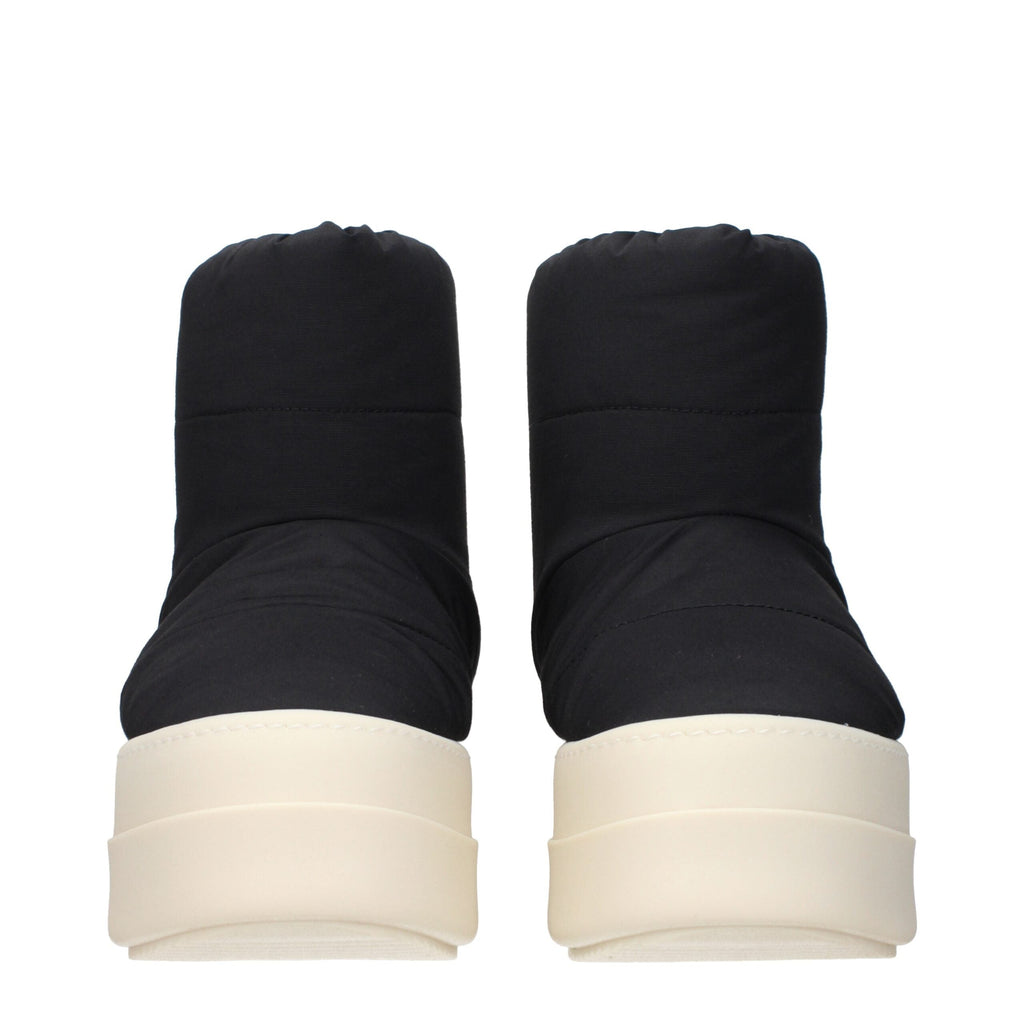 Rick Owens Black Fabric Ankle Women's Boots
