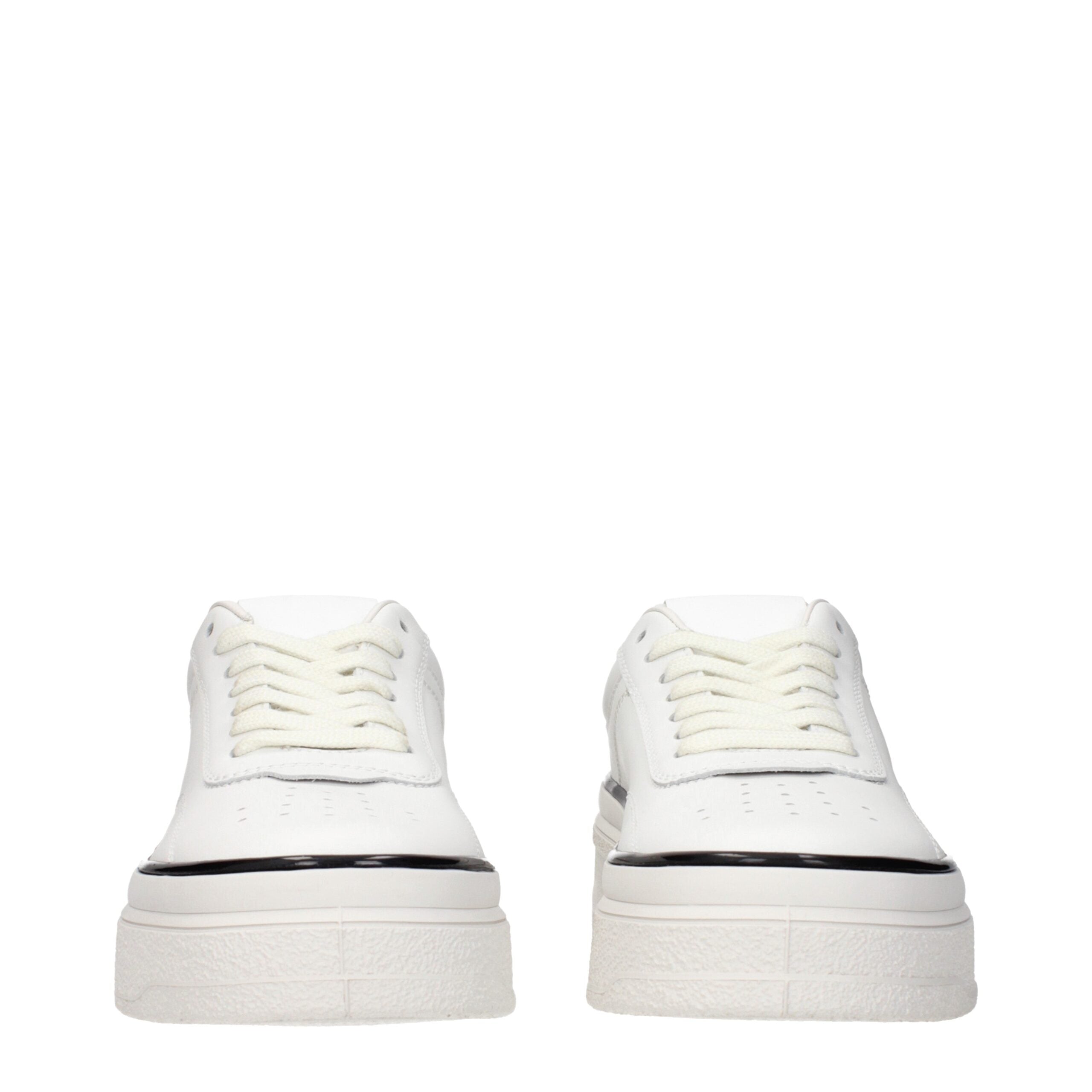 Jil Sander White Leather Platform Women's Sneakers