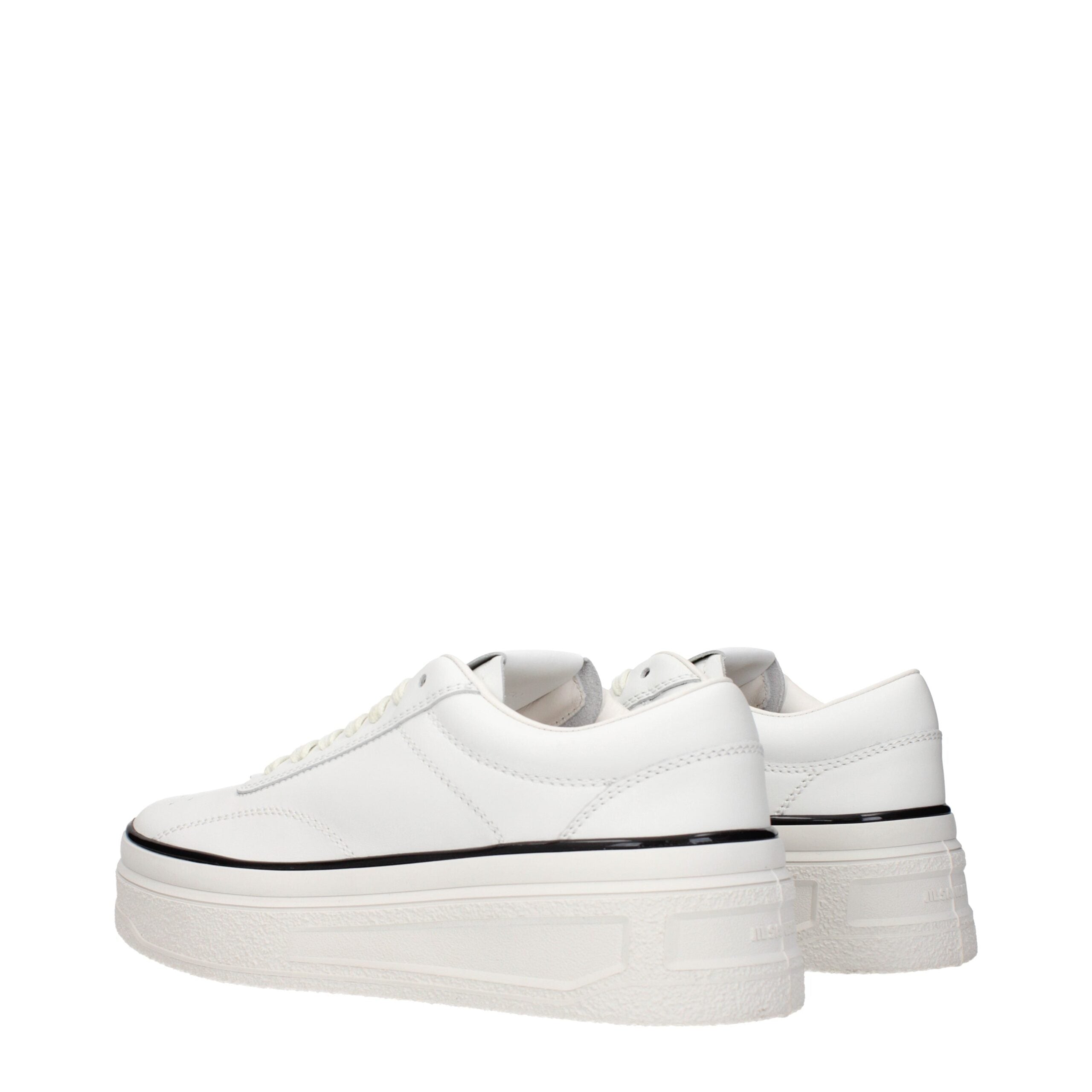 Jil Sander White Leather Platform Women's Sneakers