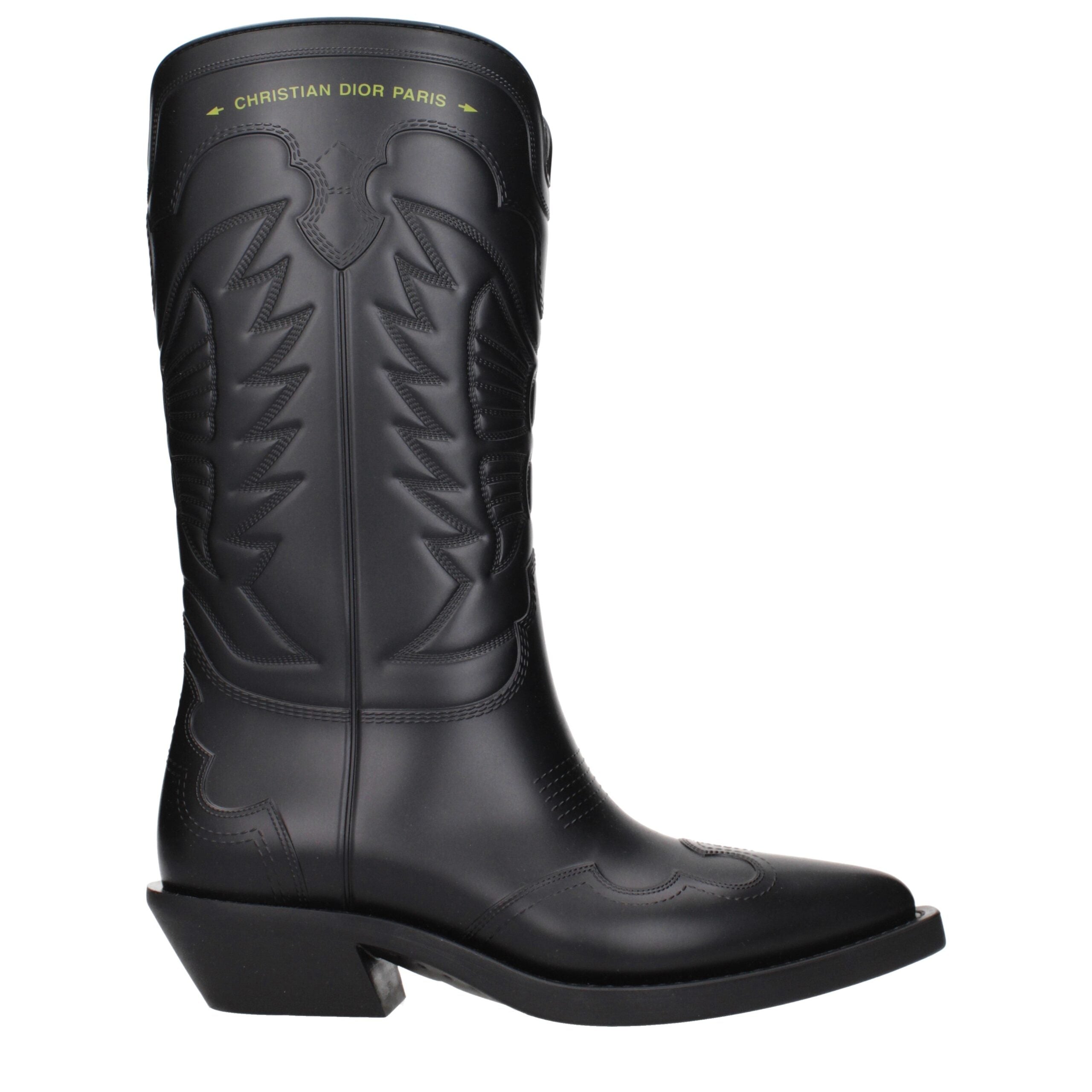 Christian Dior Black Cotton Women's Boots