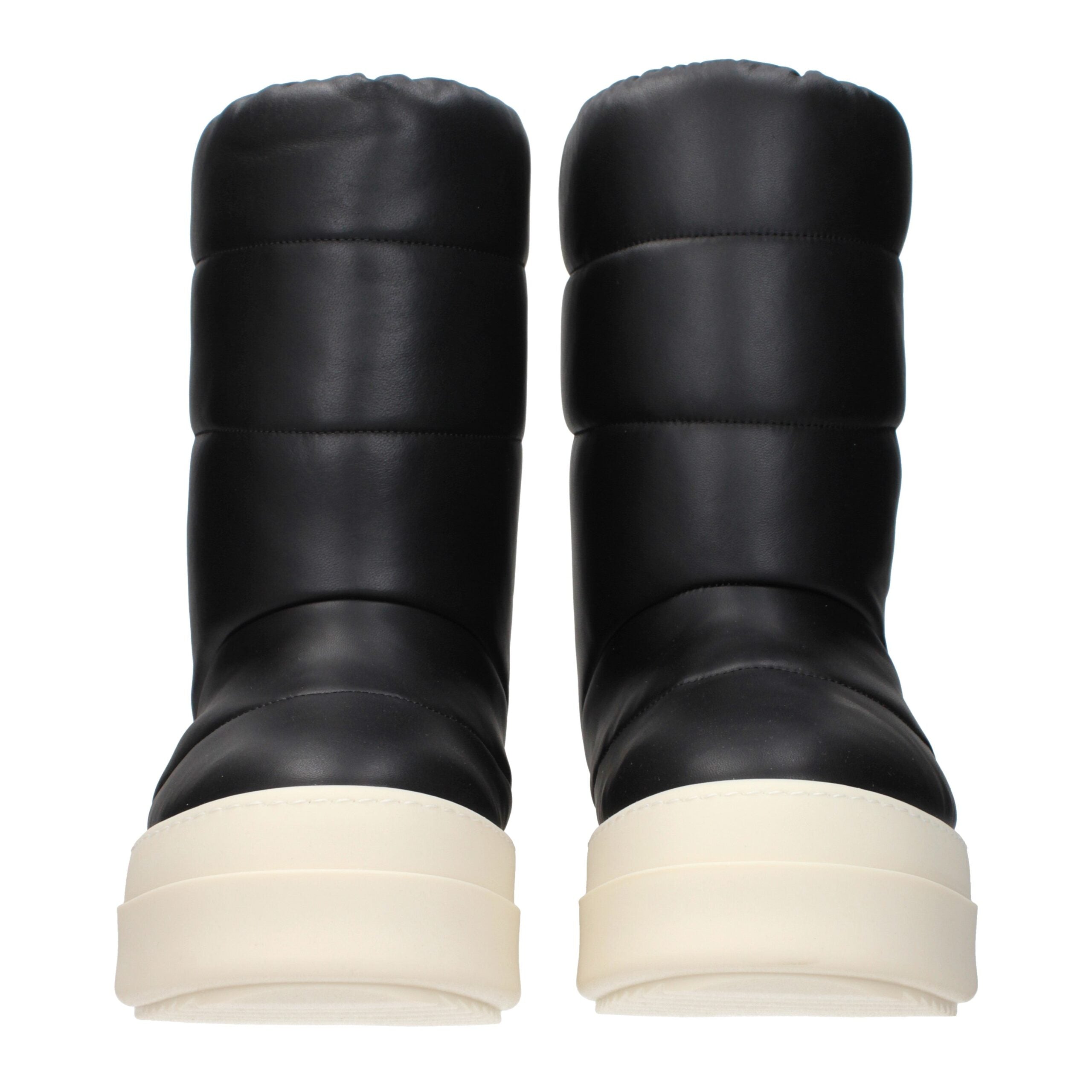 Rick Owens Black Leather Ankle Men's Boots