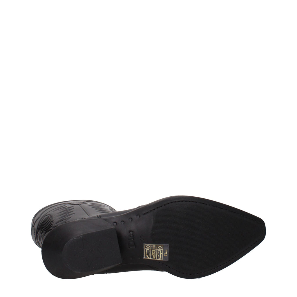 Christian Dior Black Cotton Women's Boots