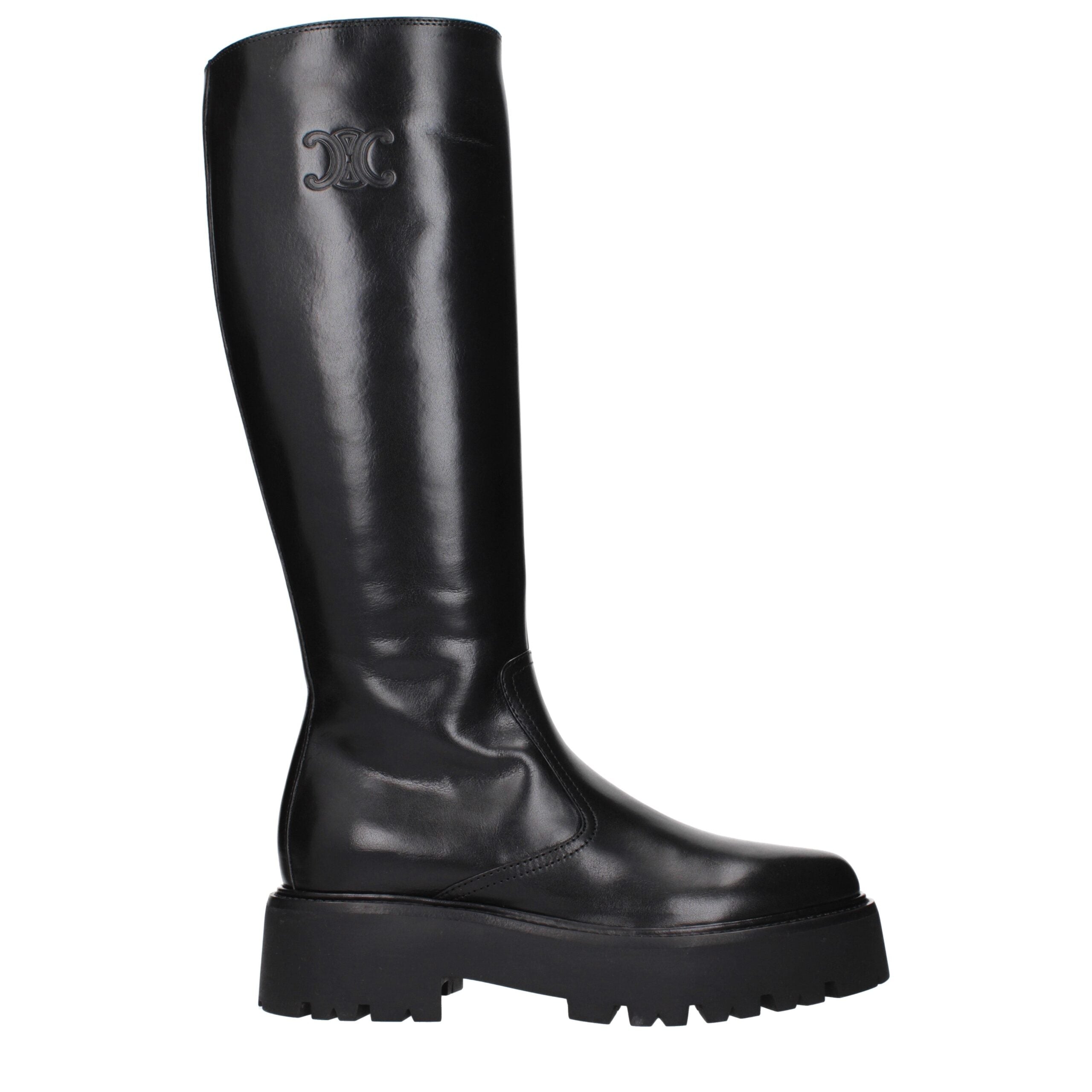 Celine Black Leather Ankle Women's Boots