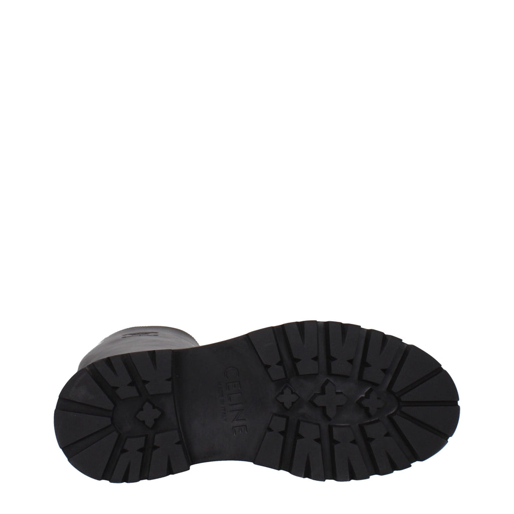 Celine Black Leather Ankle Women's Boots