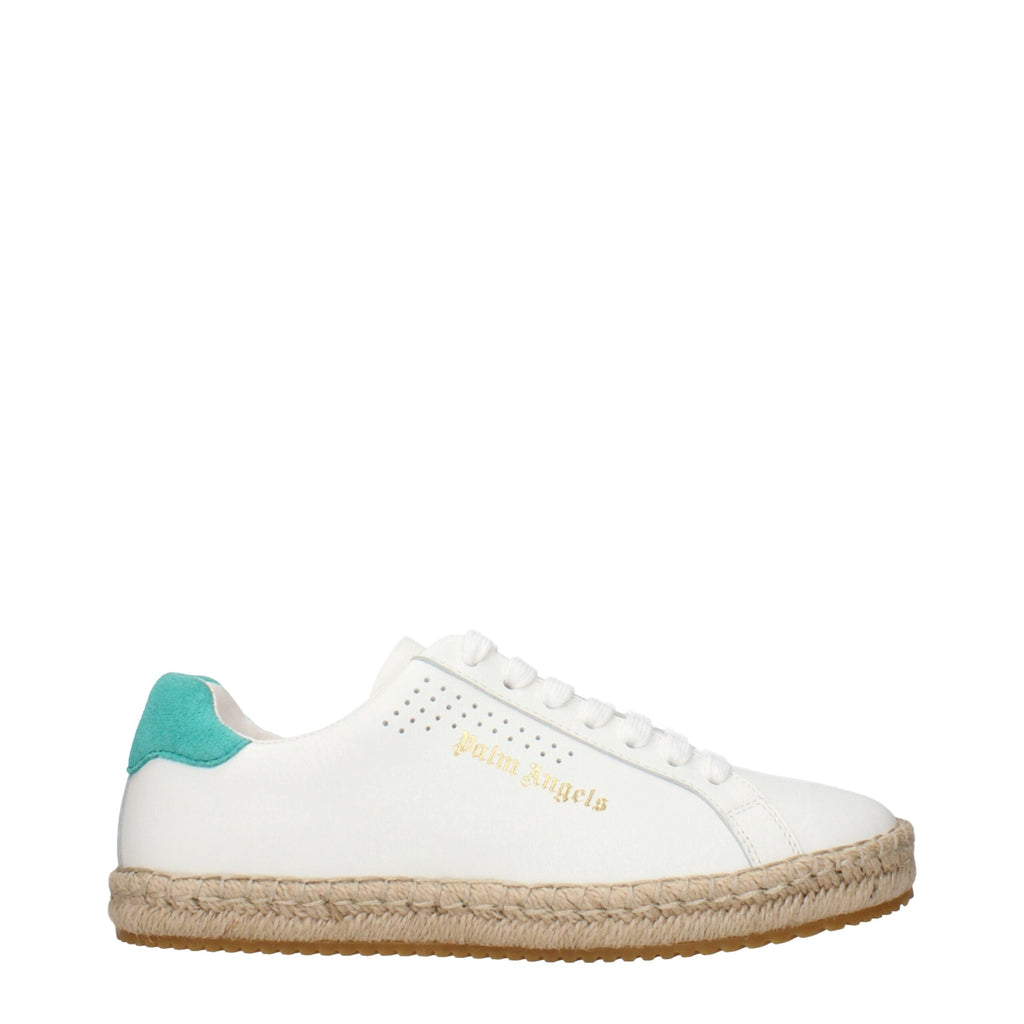 Palm Angels White Leather Low Top Women's Sneakers