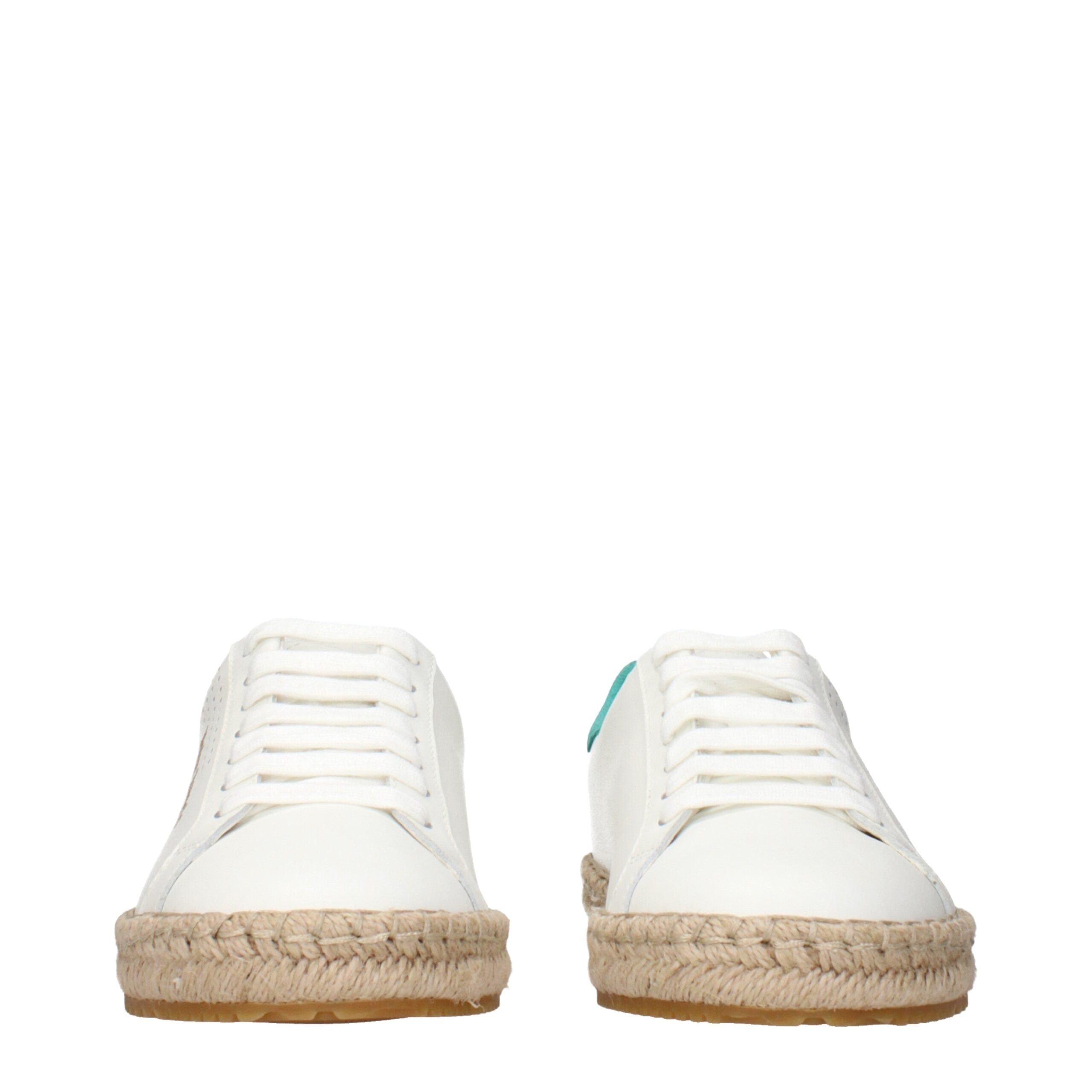 Palm Angels White Leather Low Top Women's Sneakers