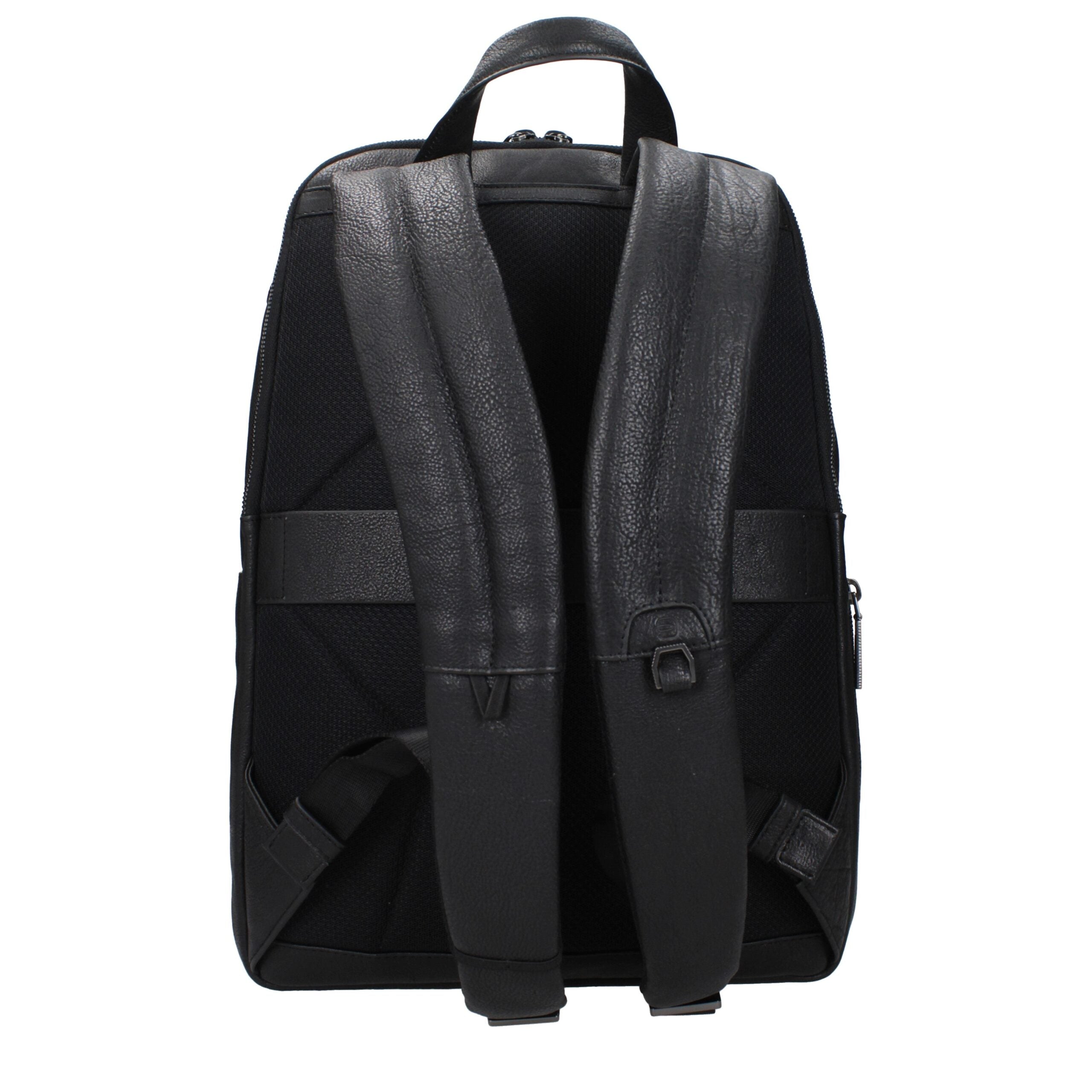 Piquadro Black Leather Men's Backpack
