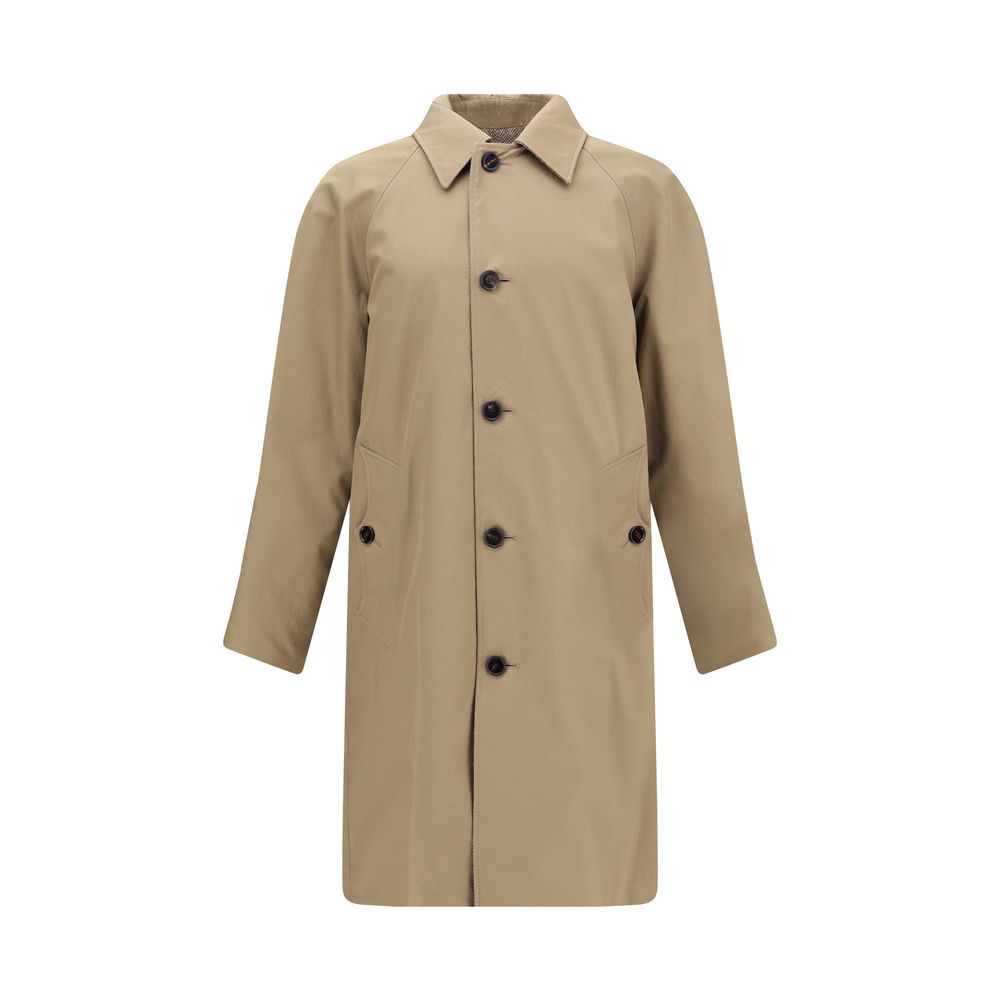 Burberry Brown Cotton Men's Coat