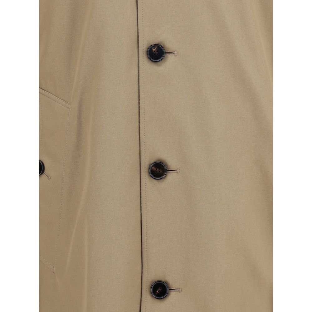 Burberry Brown Cotton Men's Coat