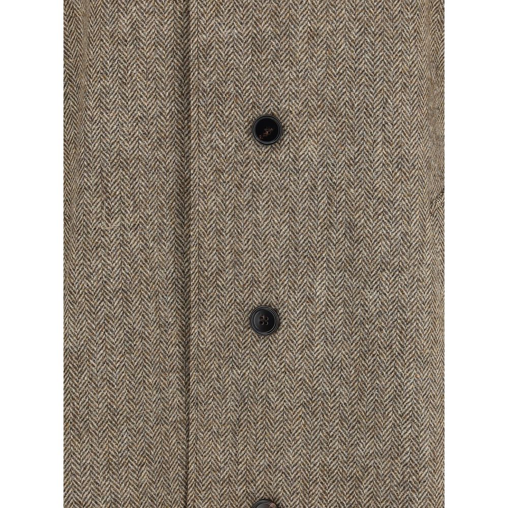 Burberry Brown Cotton Men's Coat