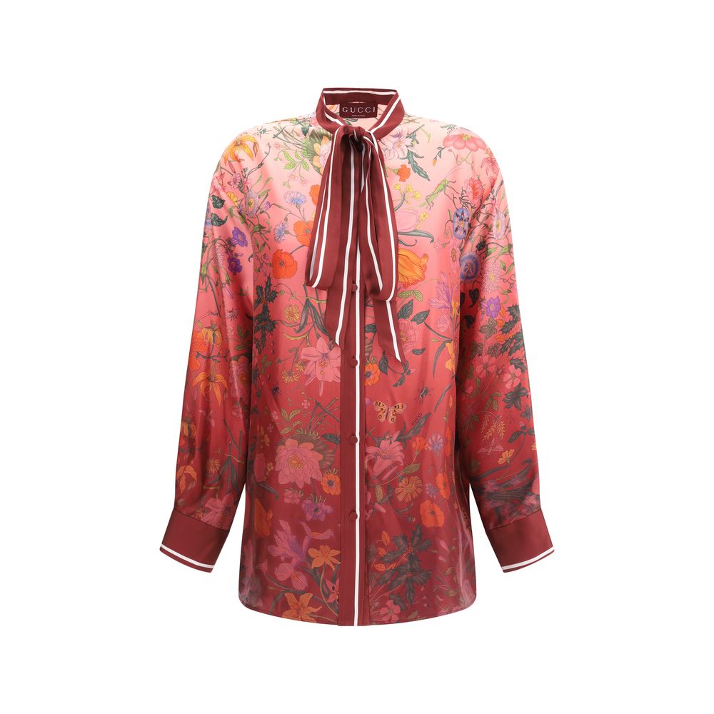 Gucci Multicolor Silk Pattern Women's Shirt