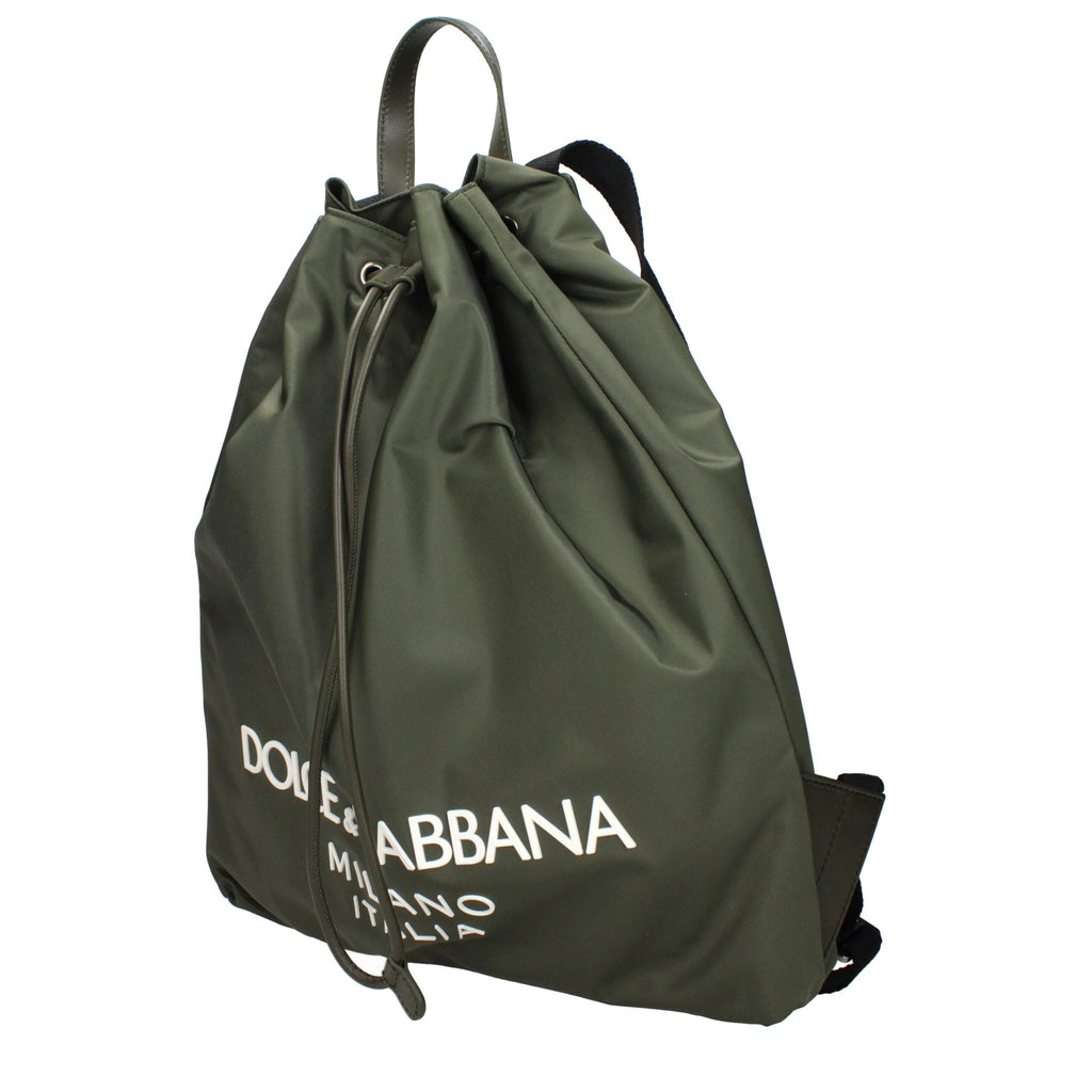 Dolce & Gabbana Green Nylon Men's Backpack