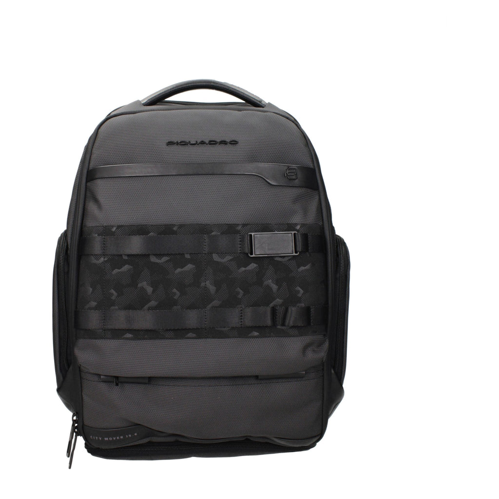 Piquadro Gray Fabric Men's Backpack