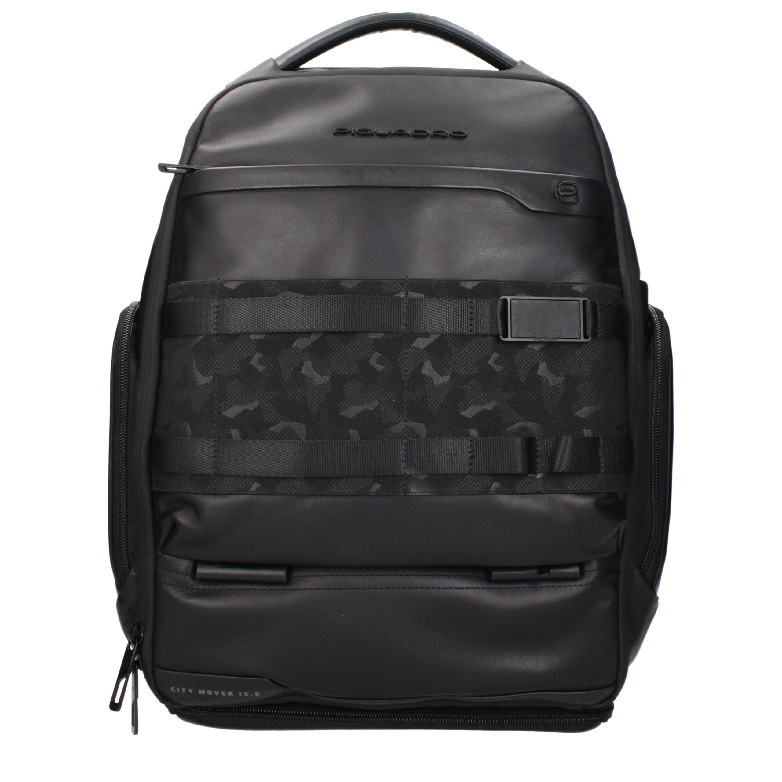 Piquadro Black Leather Men's Backpack