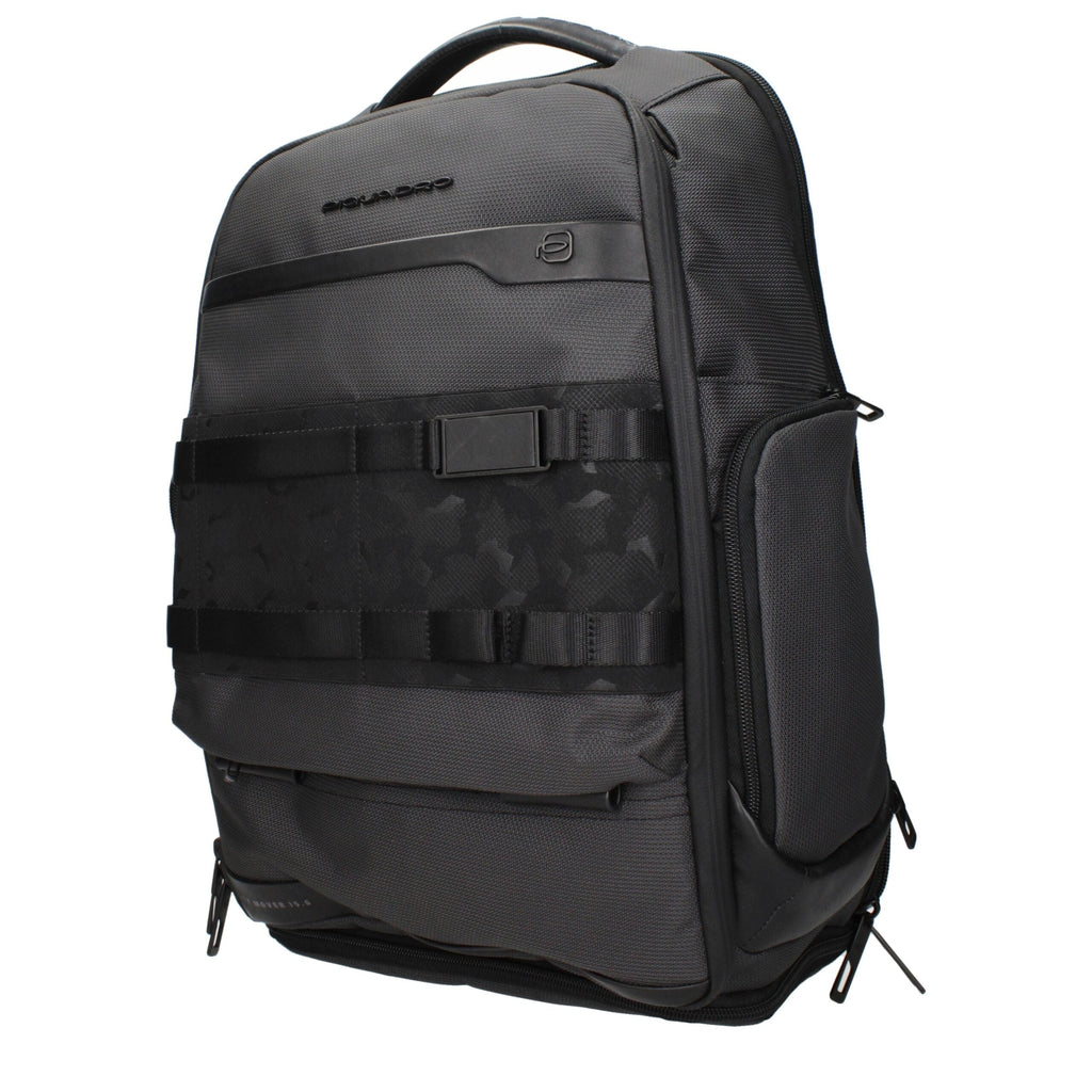 Piquadro Gray Fabric Men's Backpack