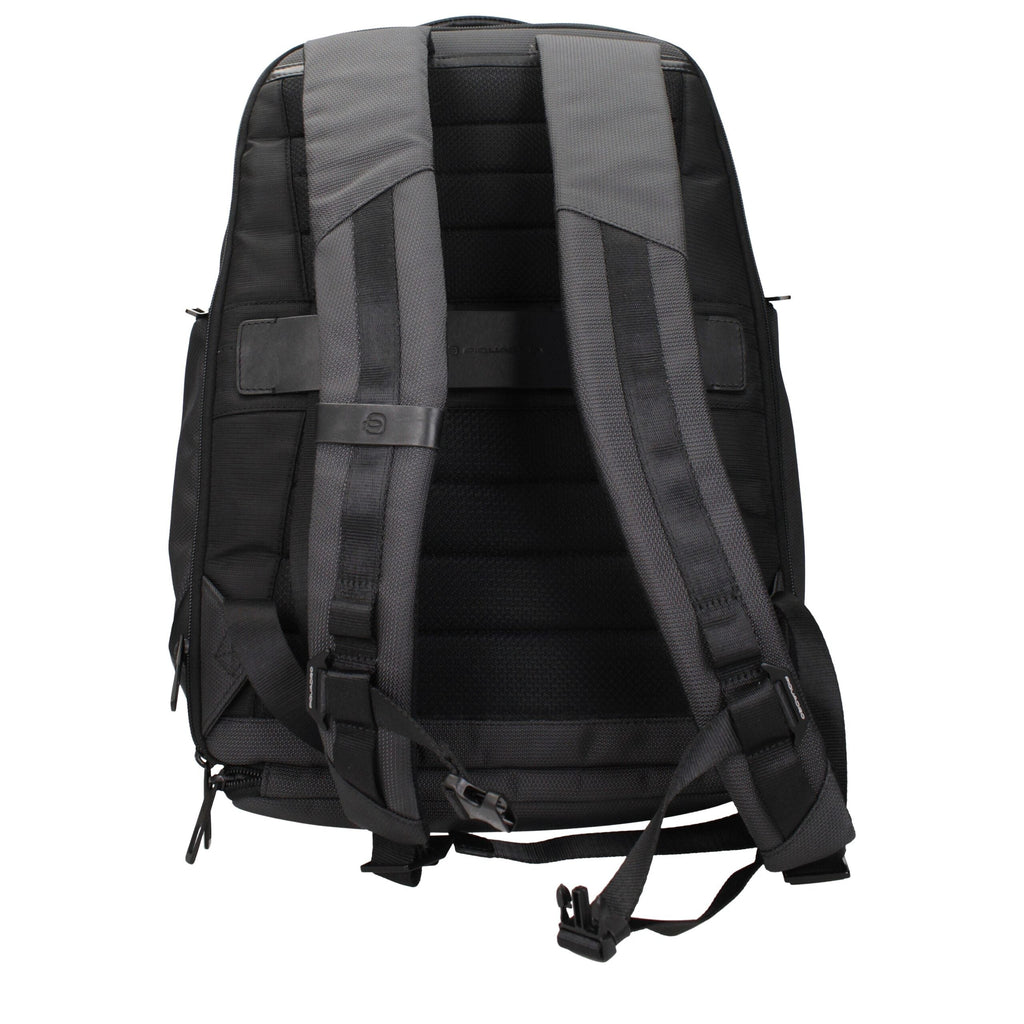 Piquadro Gray Fabric Men's Backpack