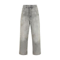 Haikure Gray Cotton Straight-Leg Men's Jeans