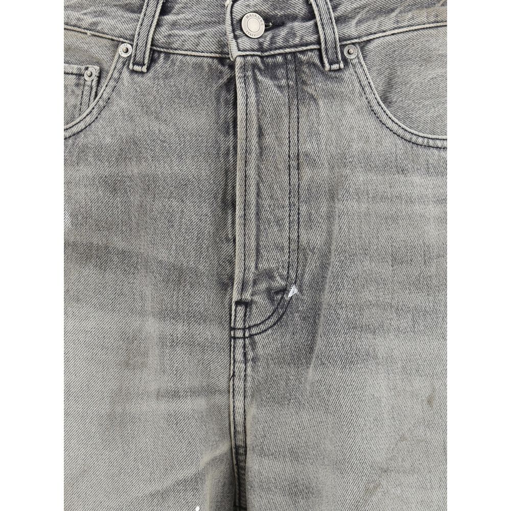 Haikure Gray Cotton Straight-Leg Men's Jeans