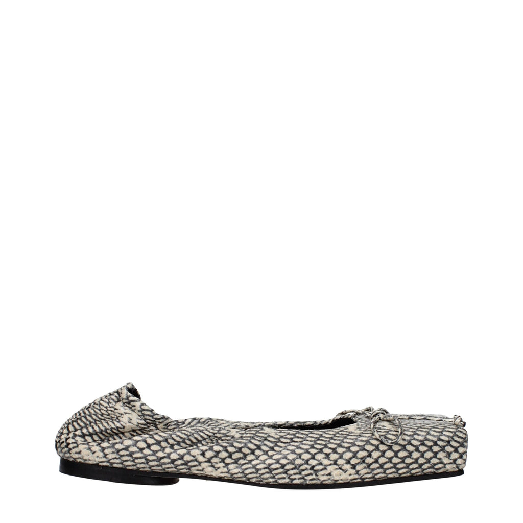 Jacquemus Beige Leather Ballet Women's Flats
