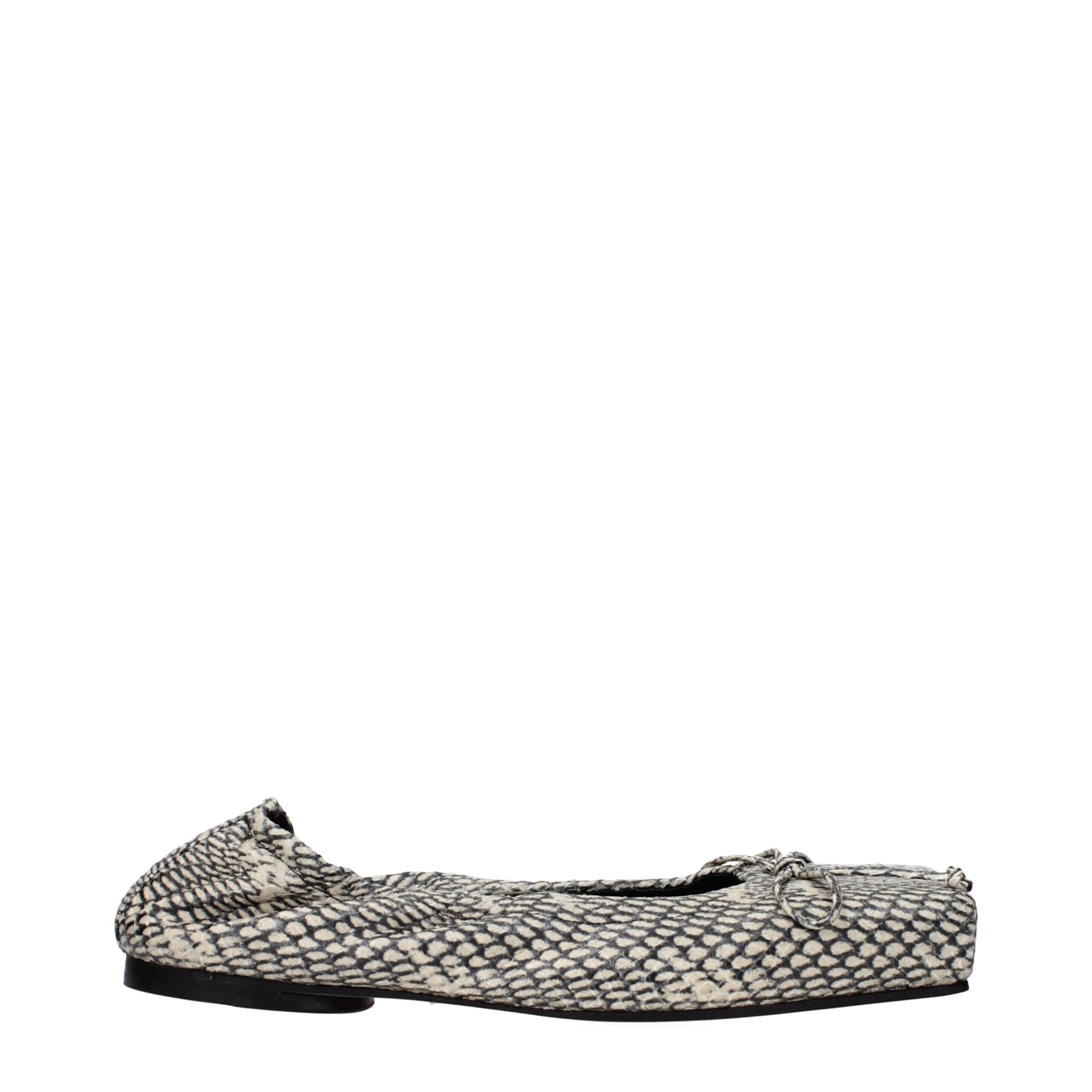 Jacquemus Beige Leather Ballet Women's Flats