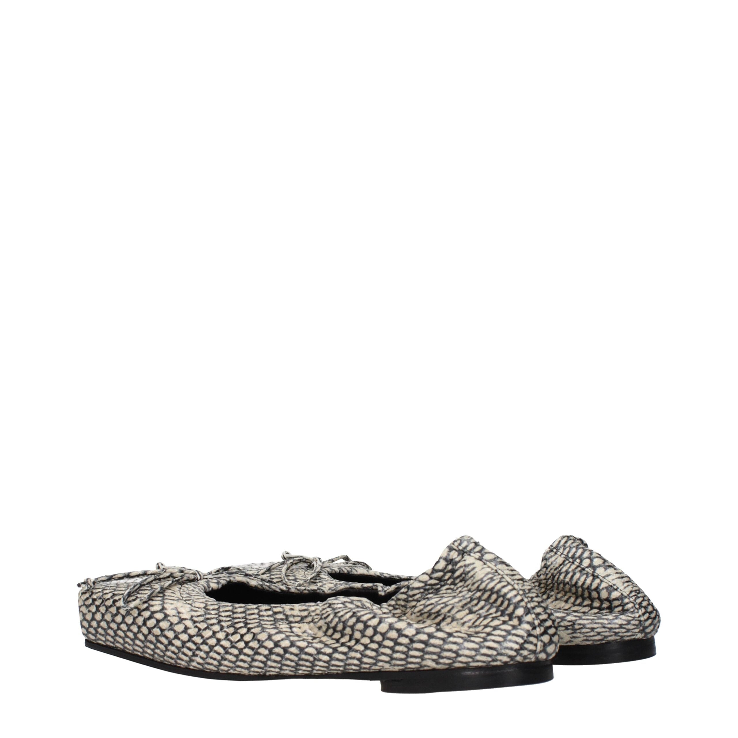 Jacquemus Beige Leather Ballet Women's Flats