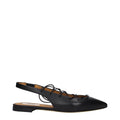 Moschino Black Leather Women's Flats