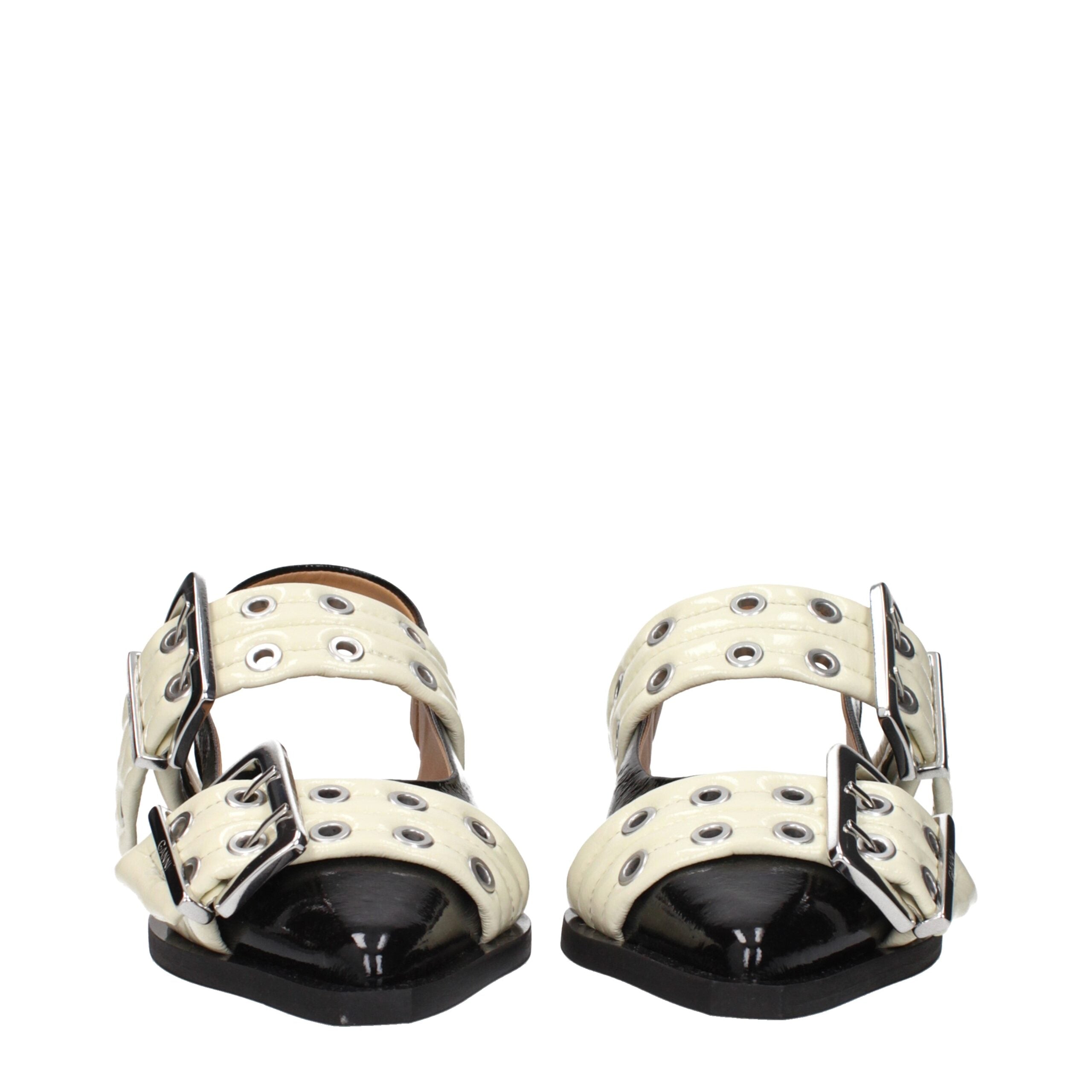 Ganni Black Polyethylene Flat Women's Sandals