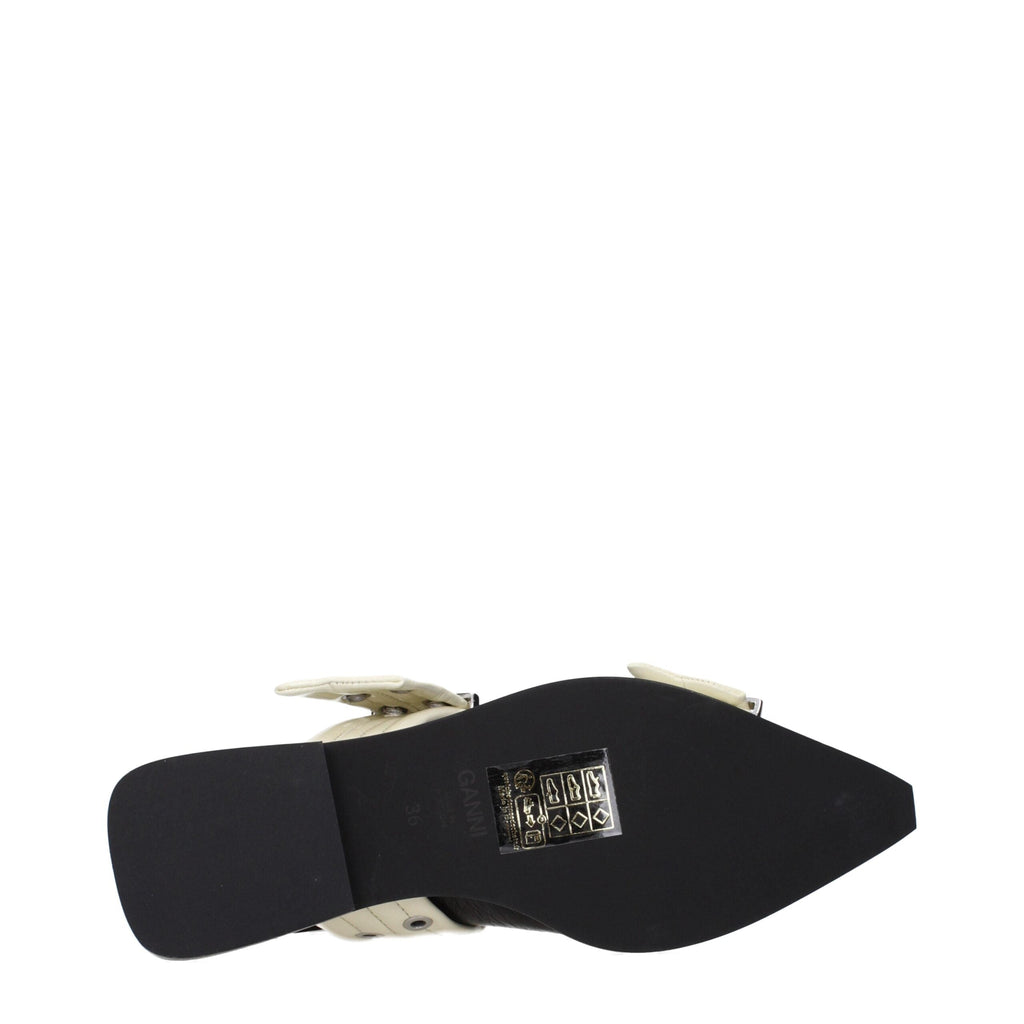 Ganni Black Polyethylene Flat Women's Sandals