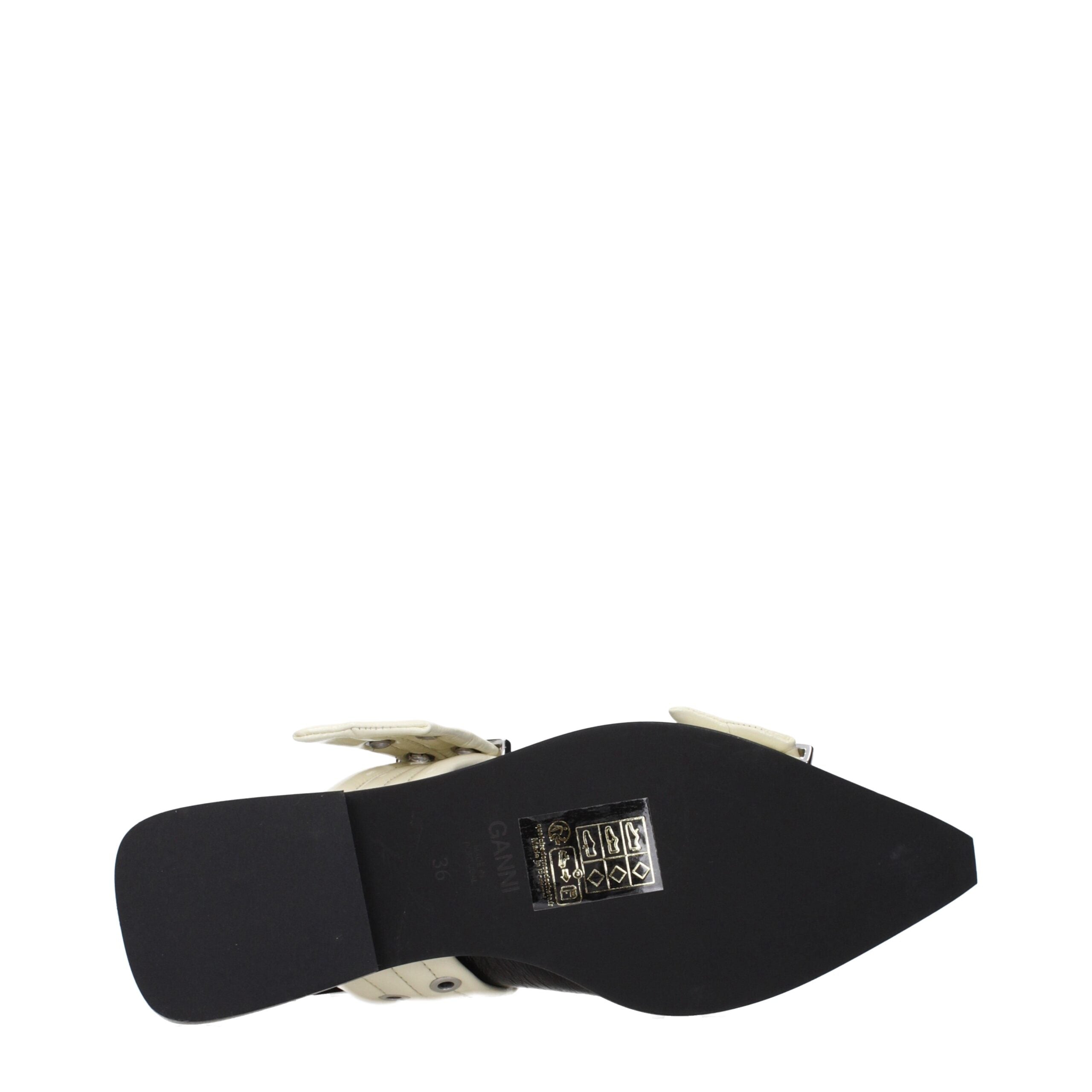 Ganni Black Polyethylene Flat Women's Sandals