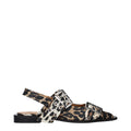 Ganni Brown Fabric Flat Women's Sandals