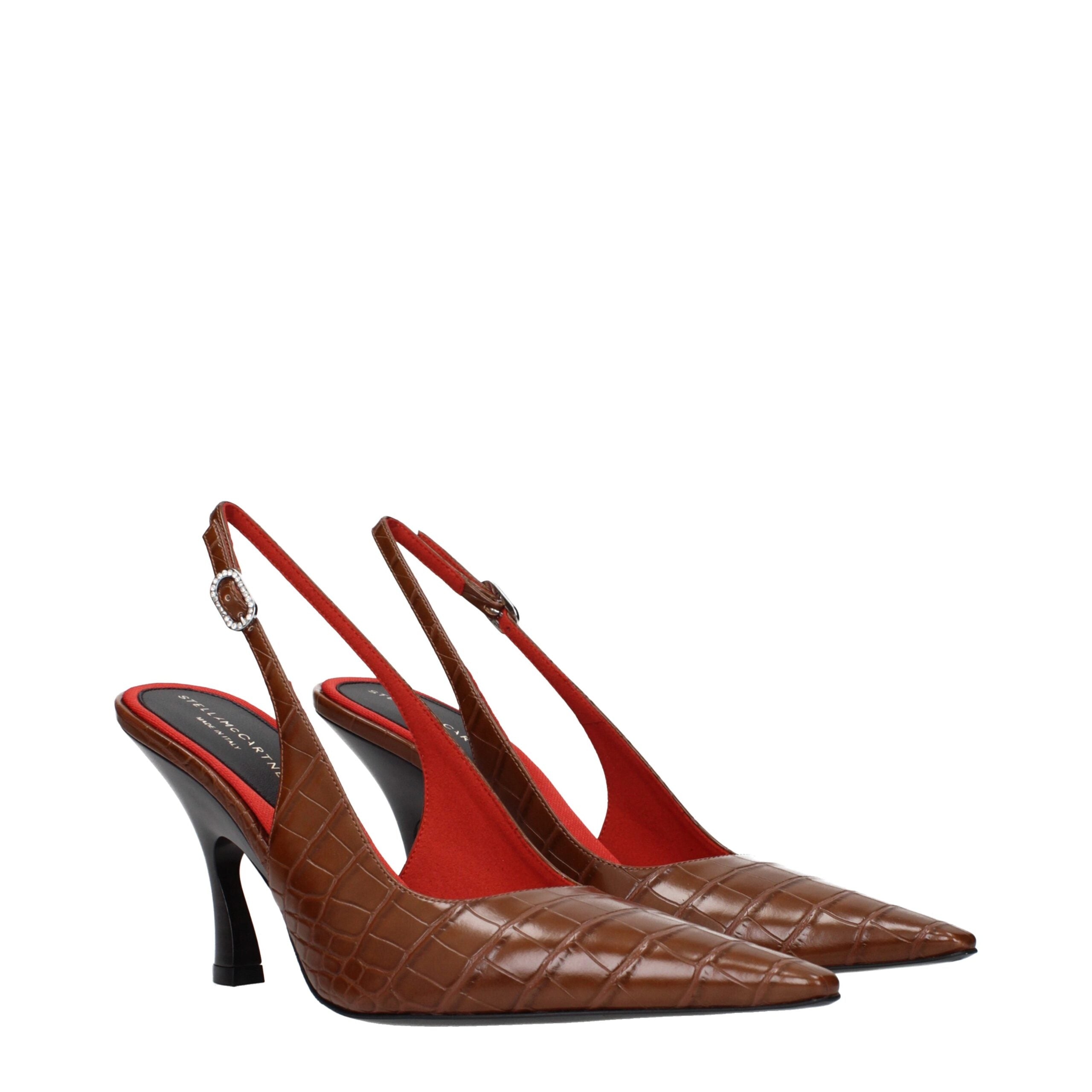 Stella McCartney Brown Leather High Heel Women's Pumps