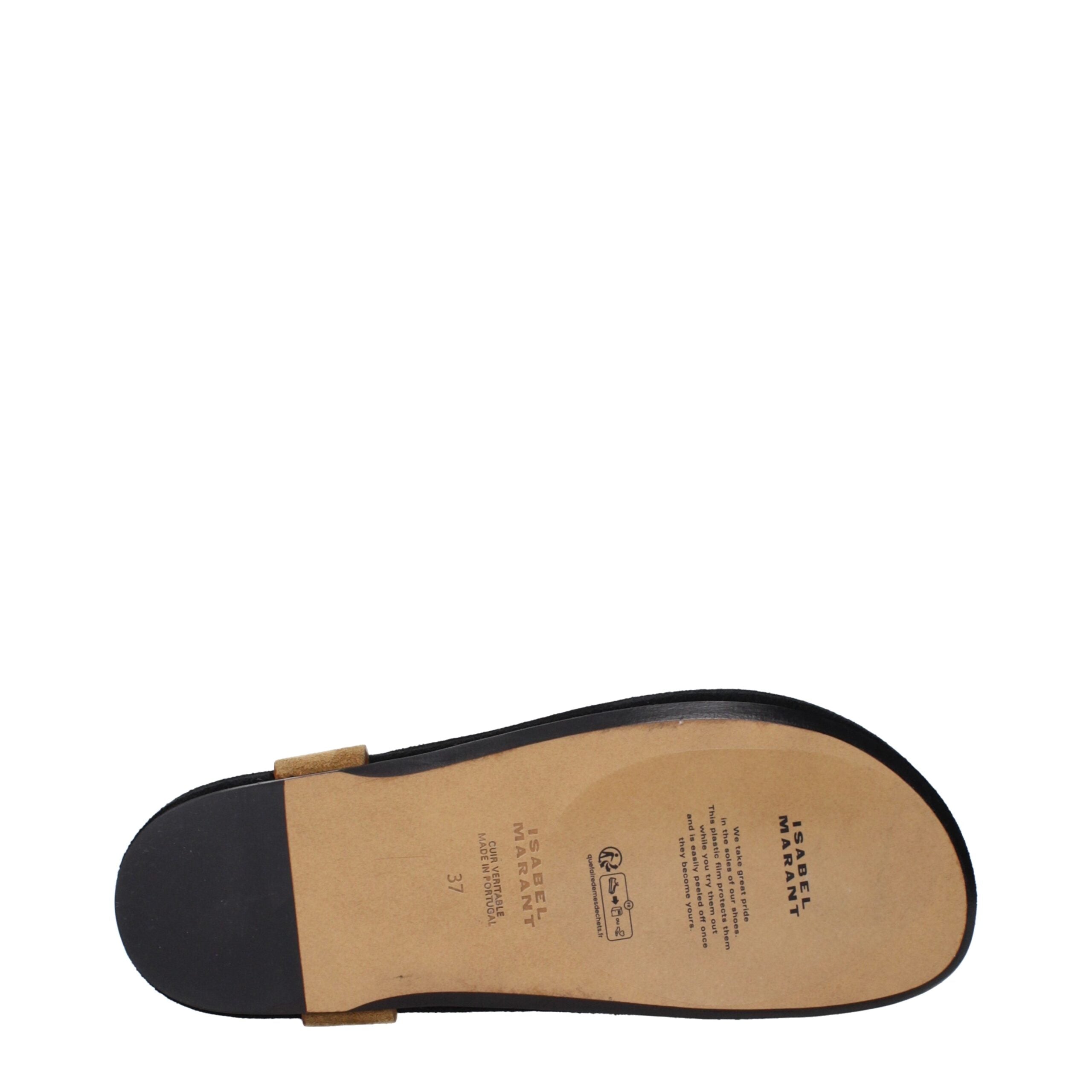 Isabel Marant Beige Leather Flip-Flop Women's Sandals