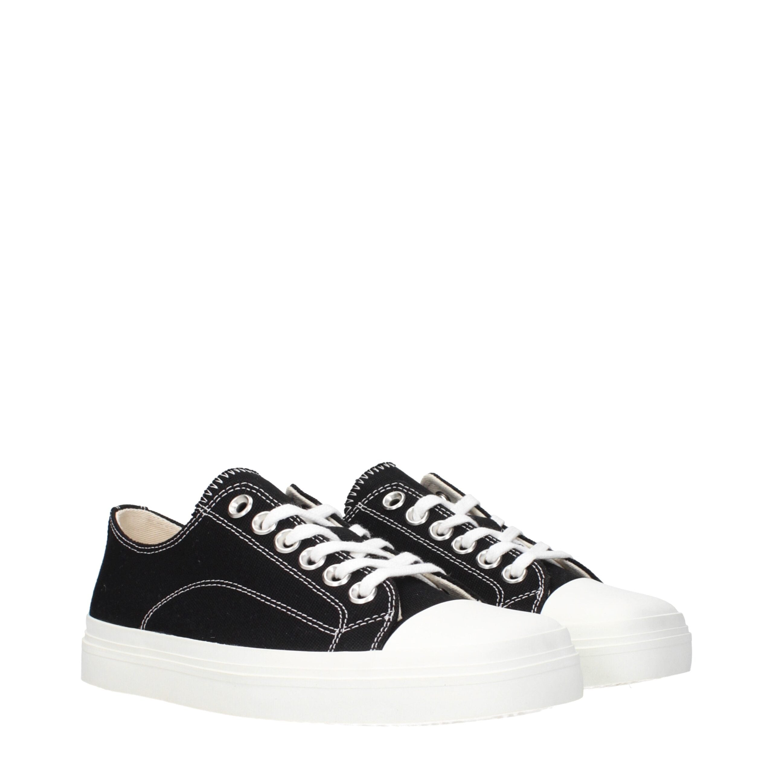 Moschino Black Fabric Low Top Women's Sneakers