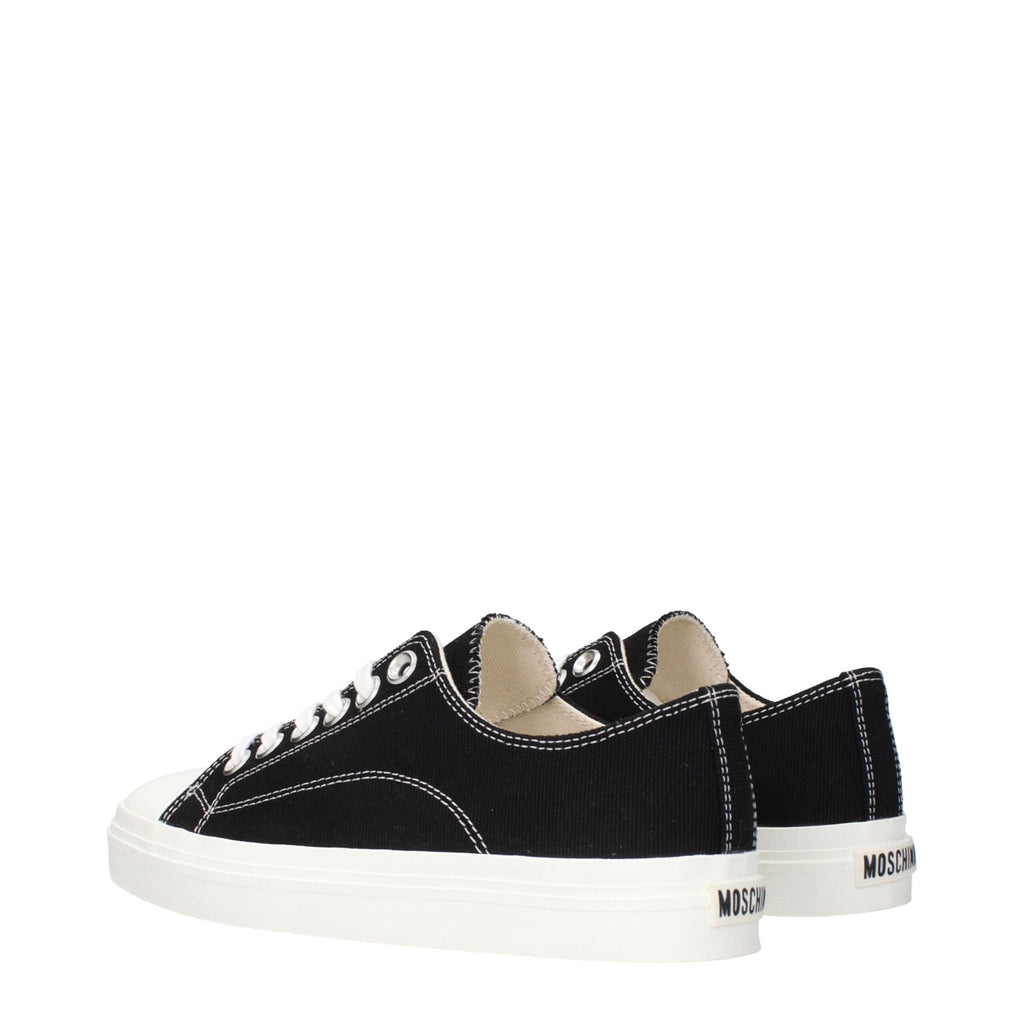 Moschino Black Fabric Low Top Women's Sneakers