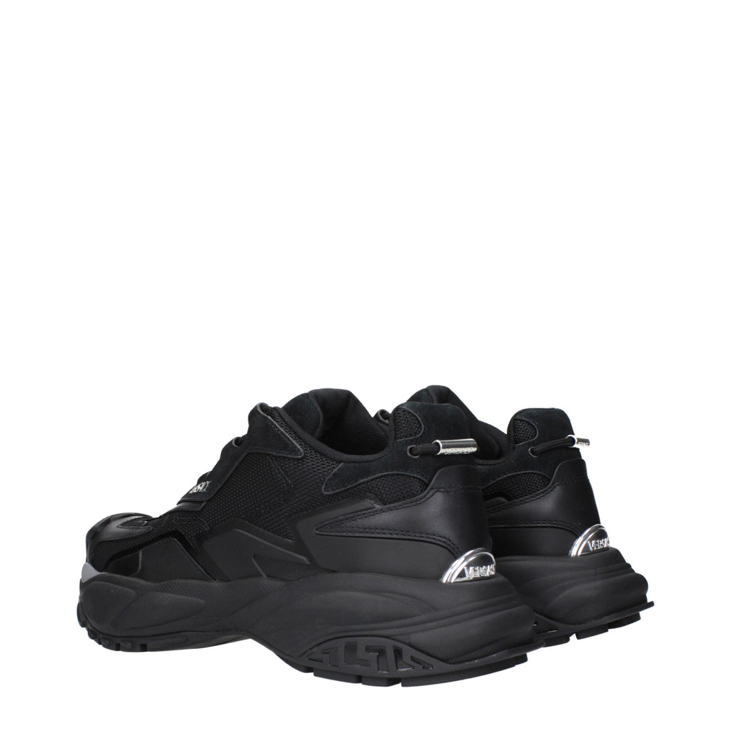 Versace Black Fabric Athletic Men's Sneakers