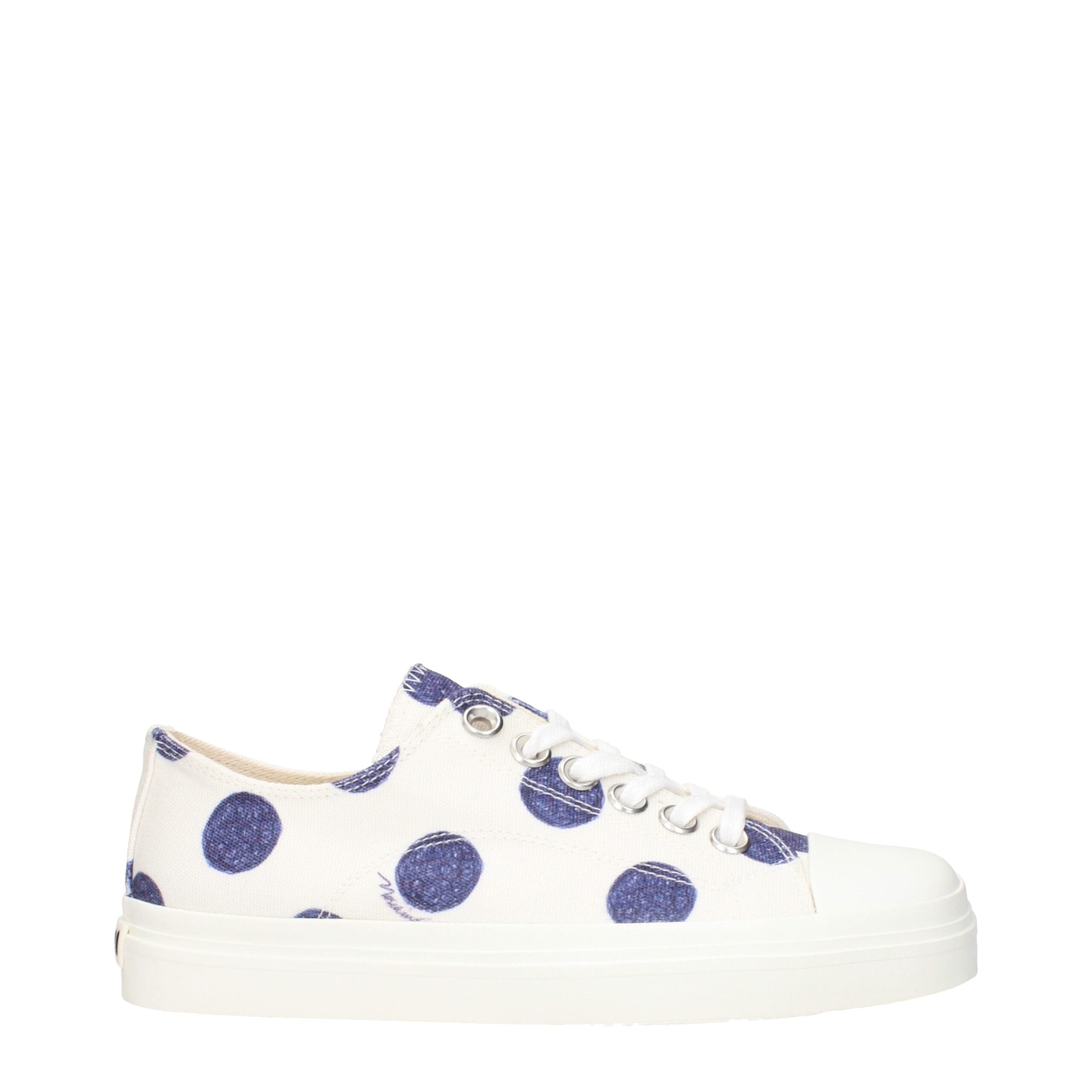 Moschino White Fabric Low Top Women's Sneakers