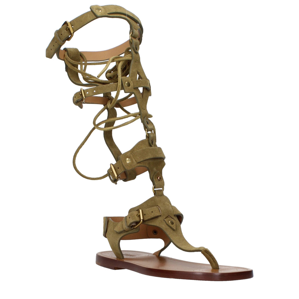 Isabel Marant Gray Leather Flip-Flop Women's Sandals