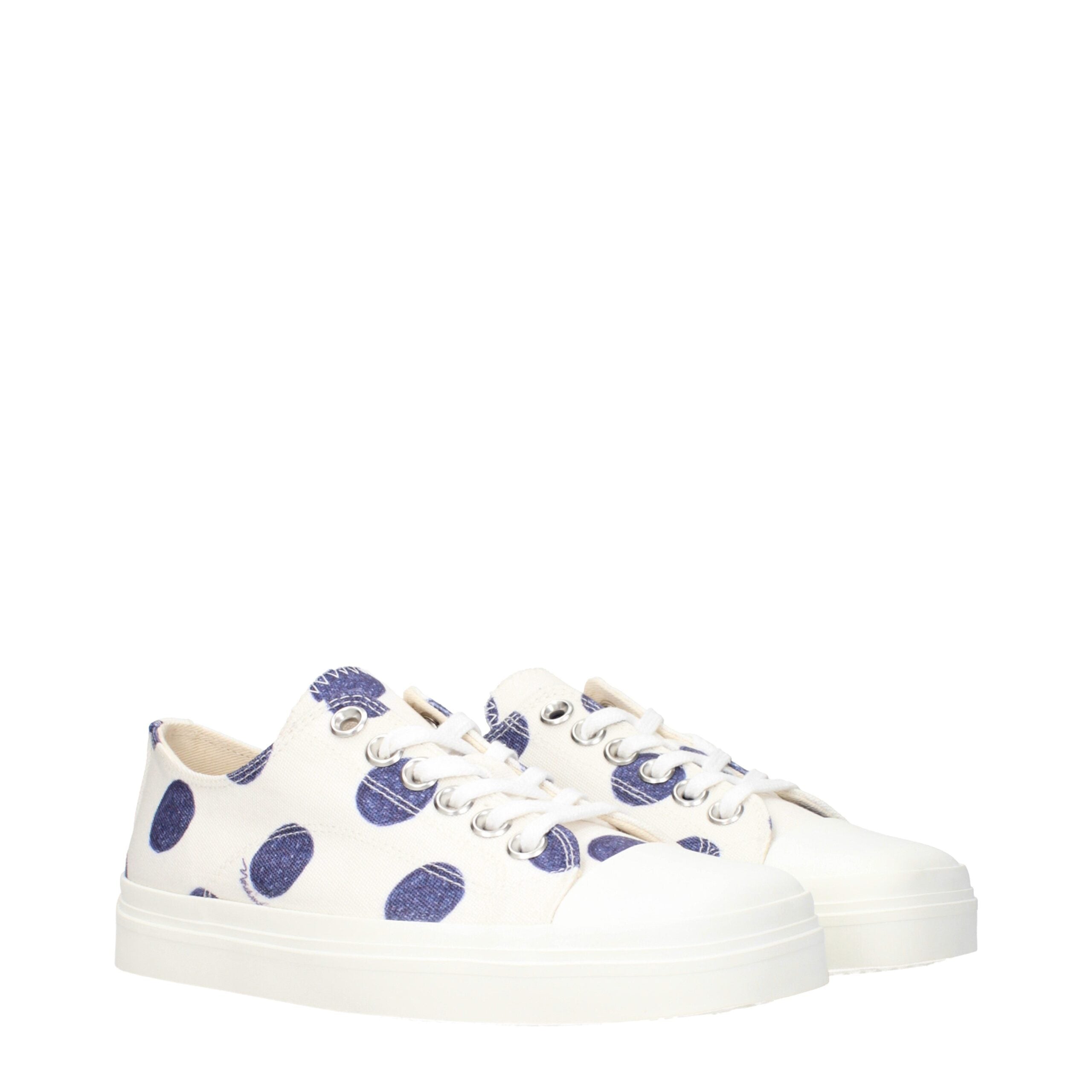 Moschino White Fabric Low Top Women's Sneakers