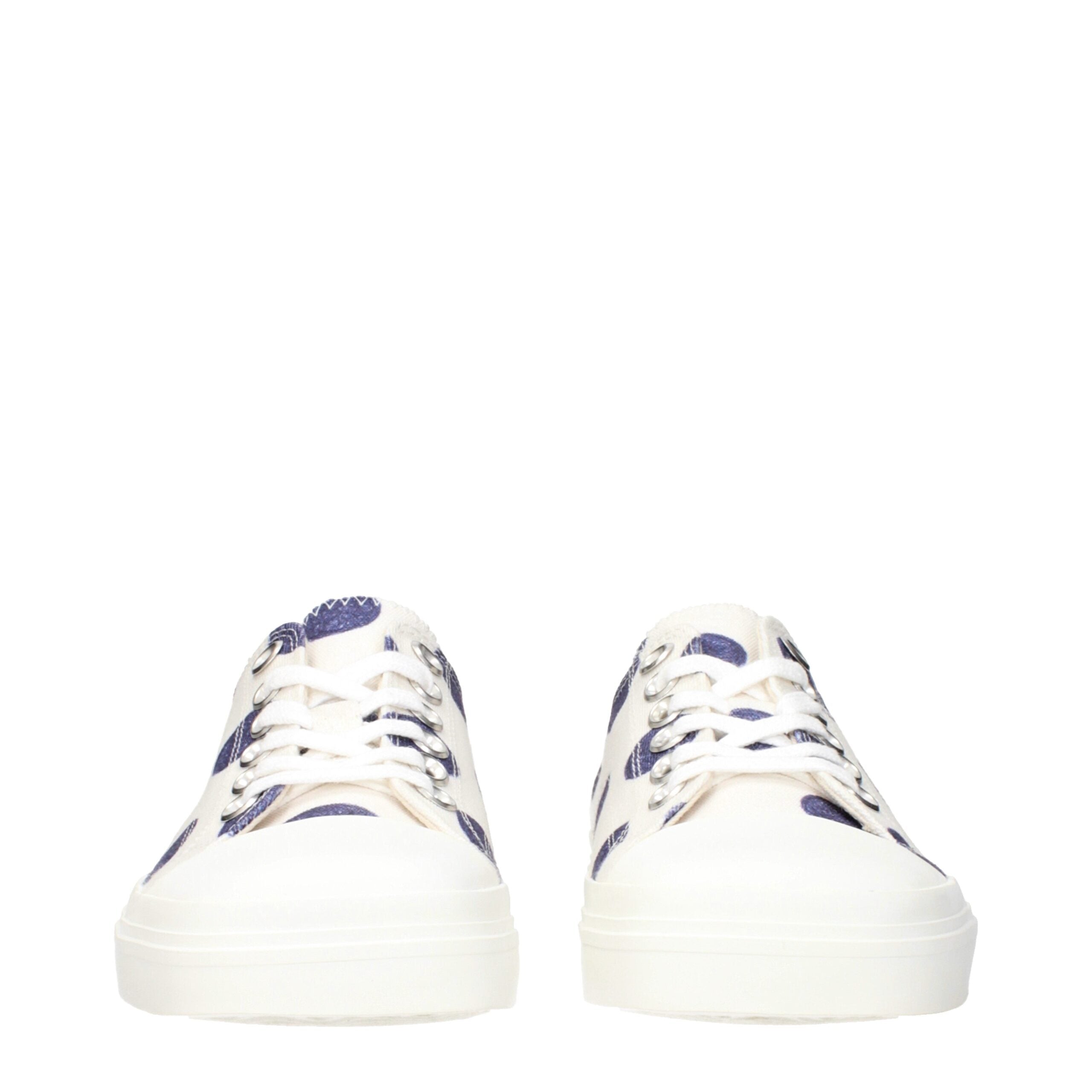 Moschino White Fabric Low Top Women's Sneakers