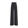 Max Mara Black Fleece Wool Casual Women's Pants