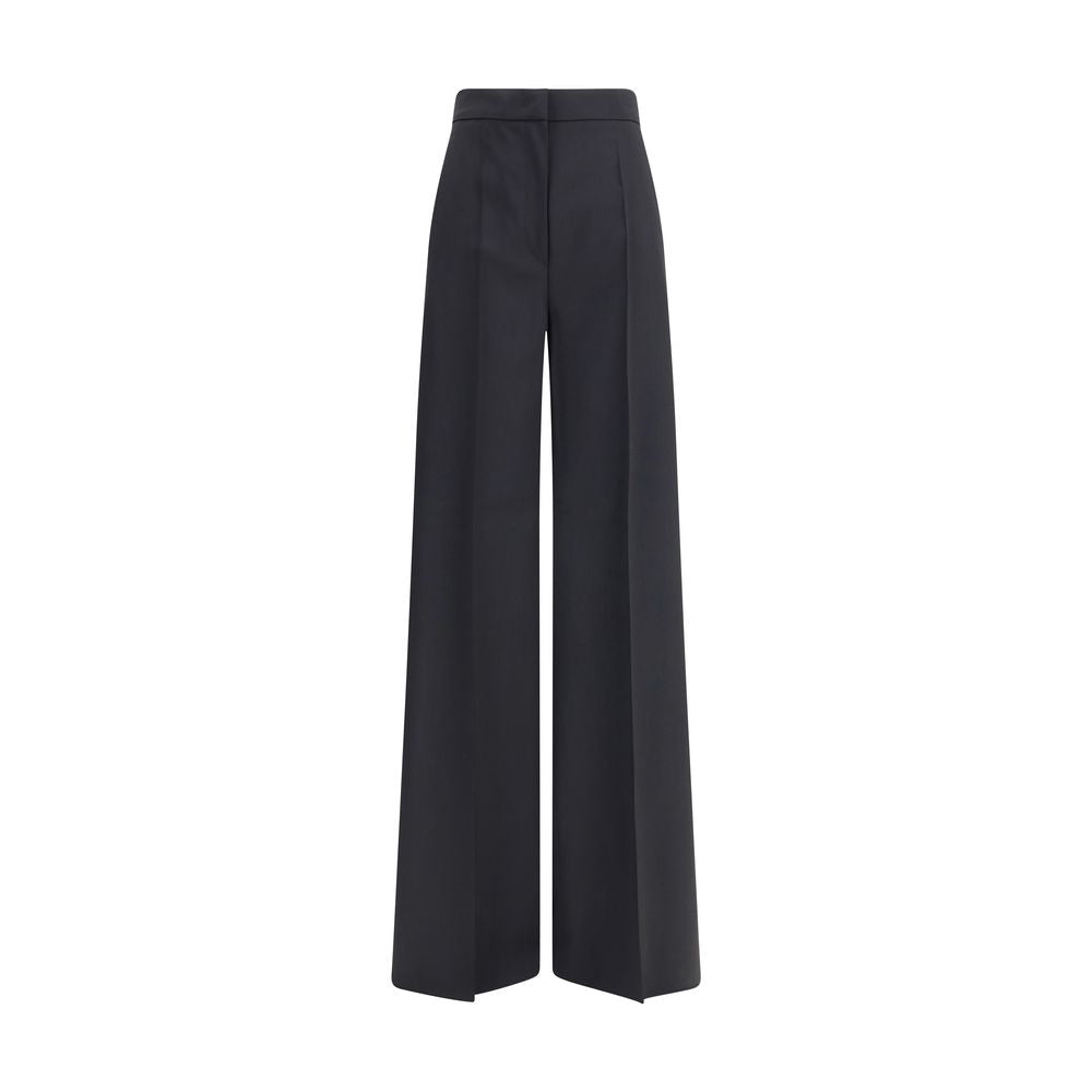 Max Mara Black Fleece Wool Casual Women's Pants