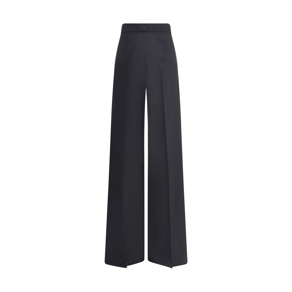 Max Mara Black Fleece Wool Casual Women's Pants