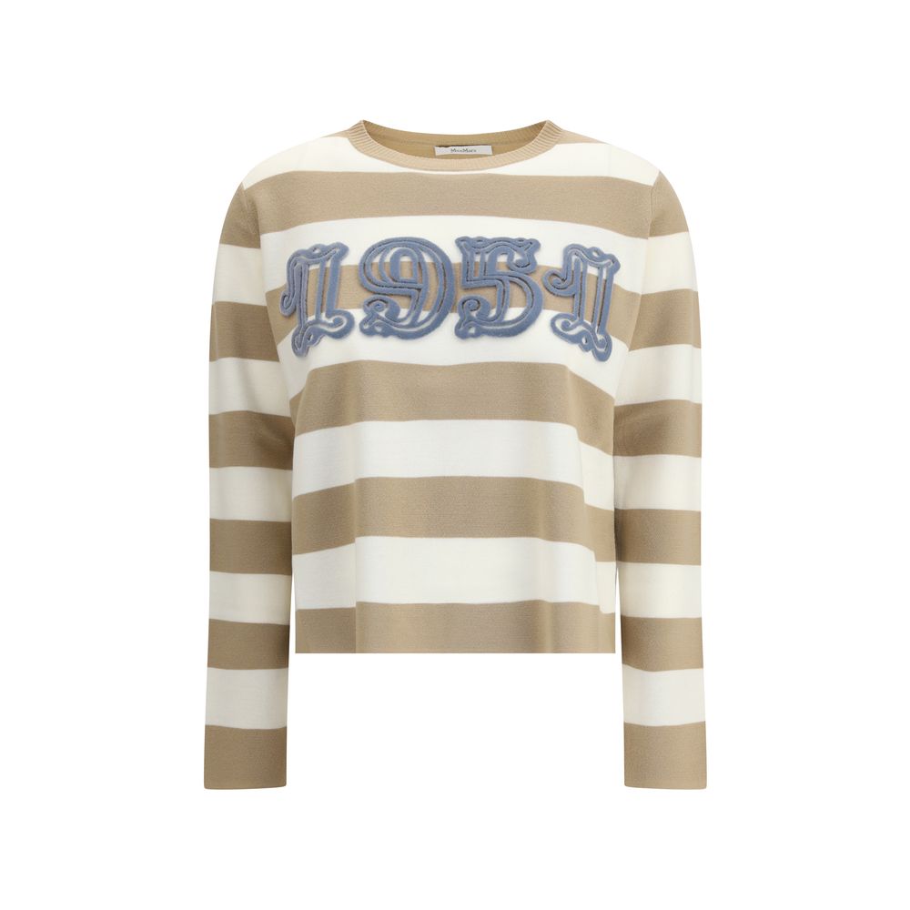 Max Mara Beige Fleece Wool Women's Sweatshirt