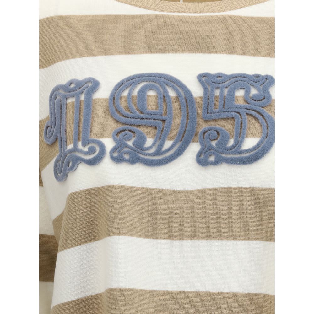 Max Mara Beige Fleece Wool Women's Sweatshirt