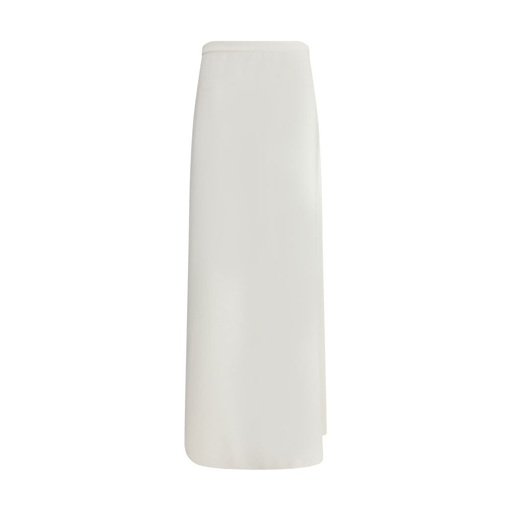 Max Mara White Viscose Long Women's Skirt