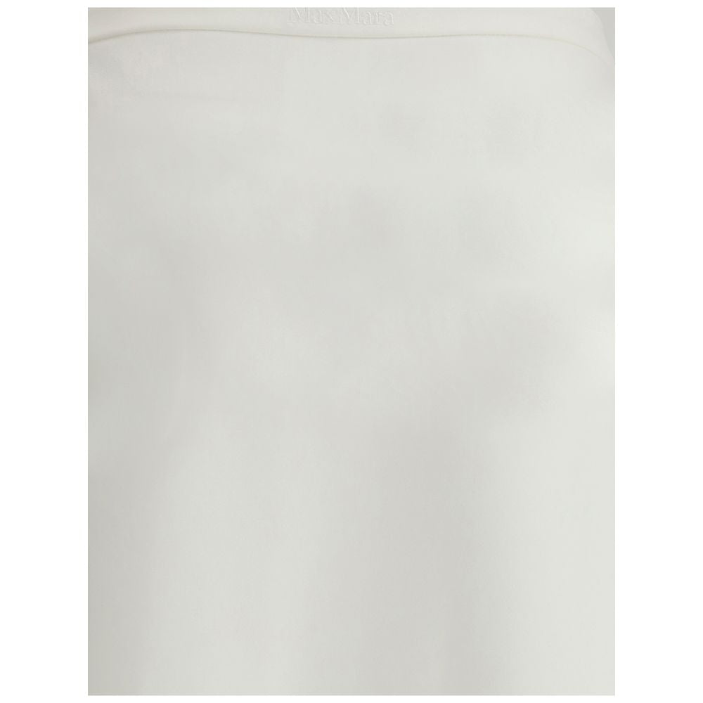 Max Mara White Viscose Long Women's Skirt